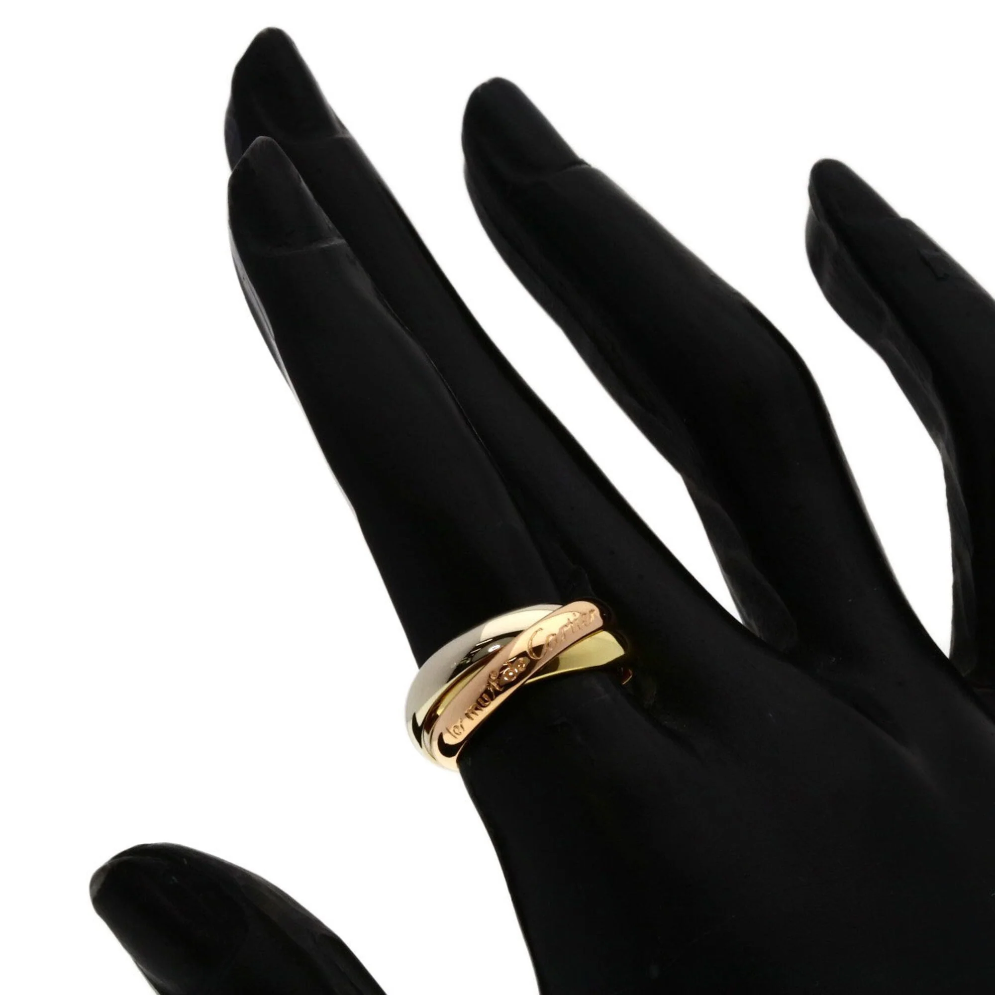 Vendome Louis Cartier Band Ring 18K Tricolor Gold - Image 4