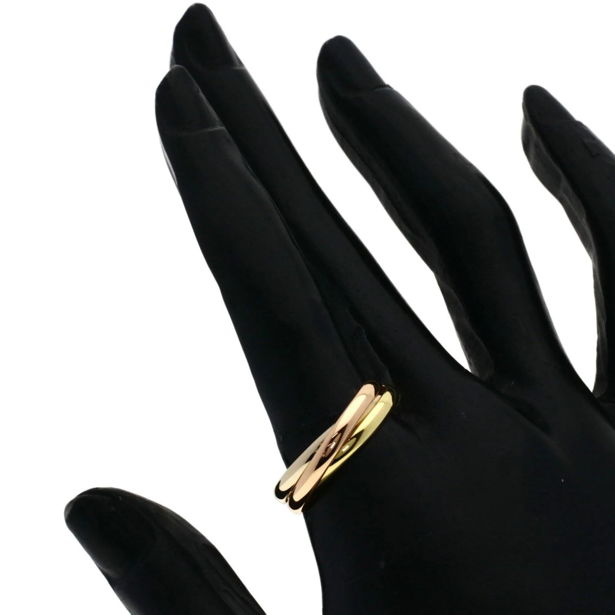 Vendome Louis Cartier Band Ring 18K Tricolor Gold - Image 5