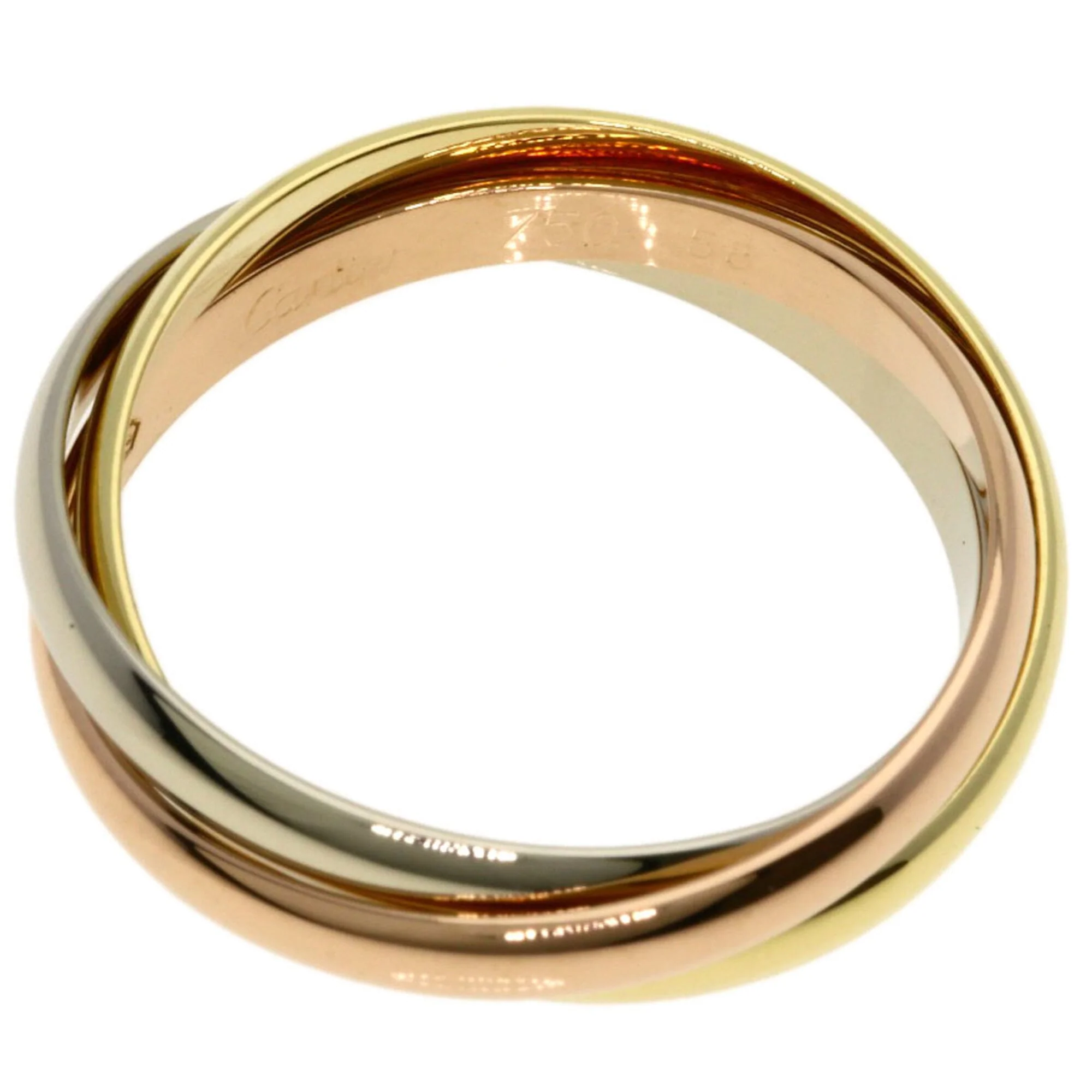 Vendome Louis Cartier Band Ring 18K Tricolor Gold - Image 3