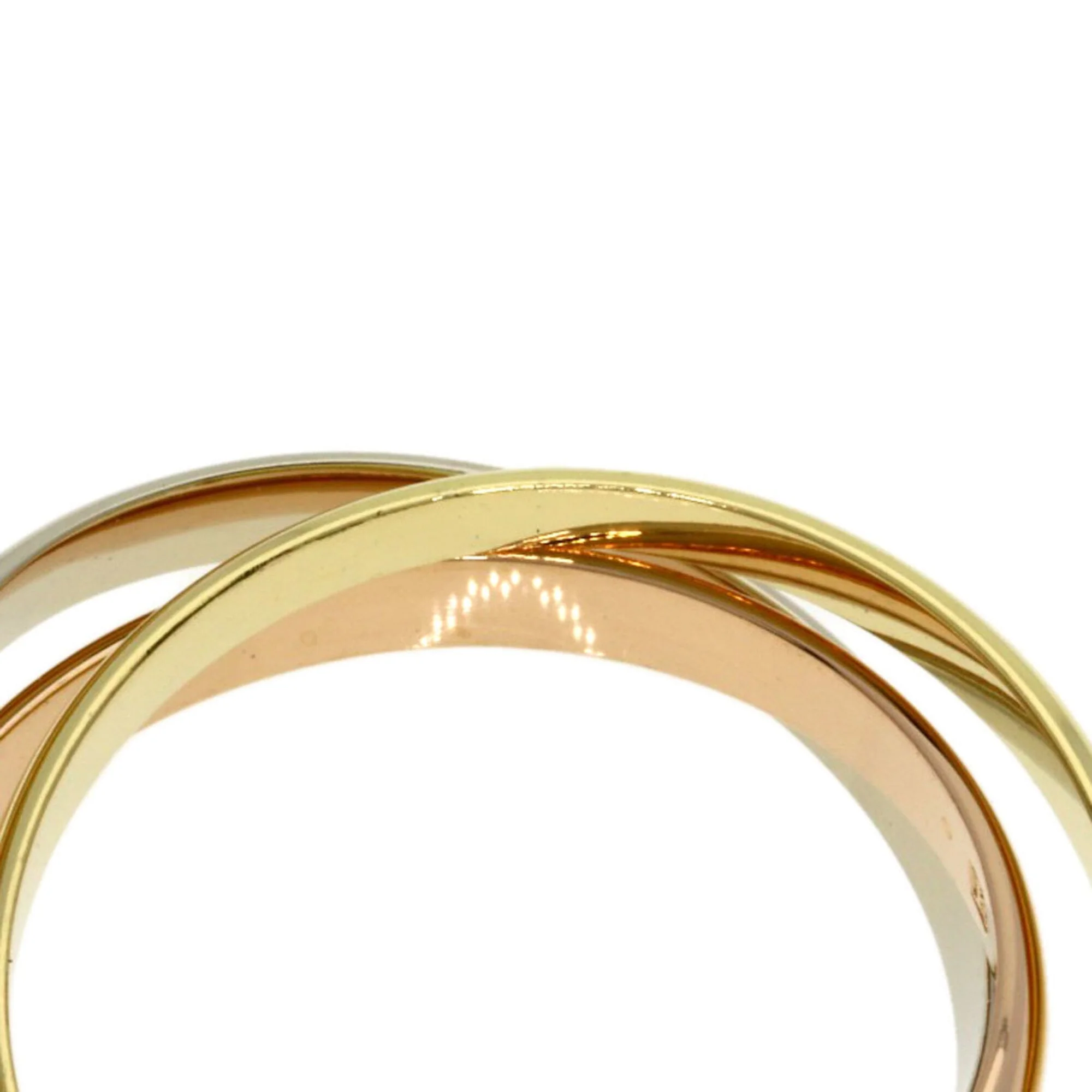 Vendome Louis Cartier Band Ring 18K Tricolor Gold - Image 5