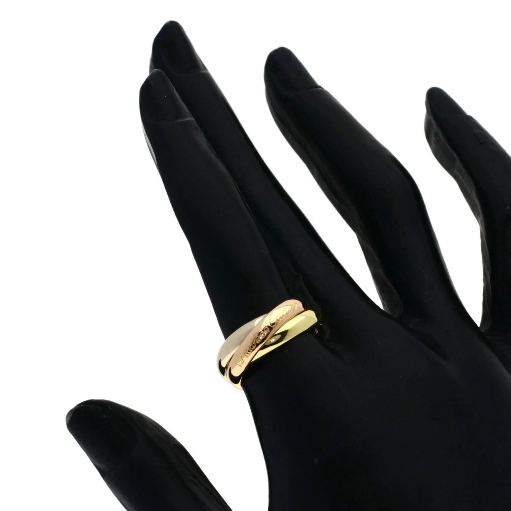 Vendome Louis Cartier Band Ring 18K Tricolor Gold - Image 4