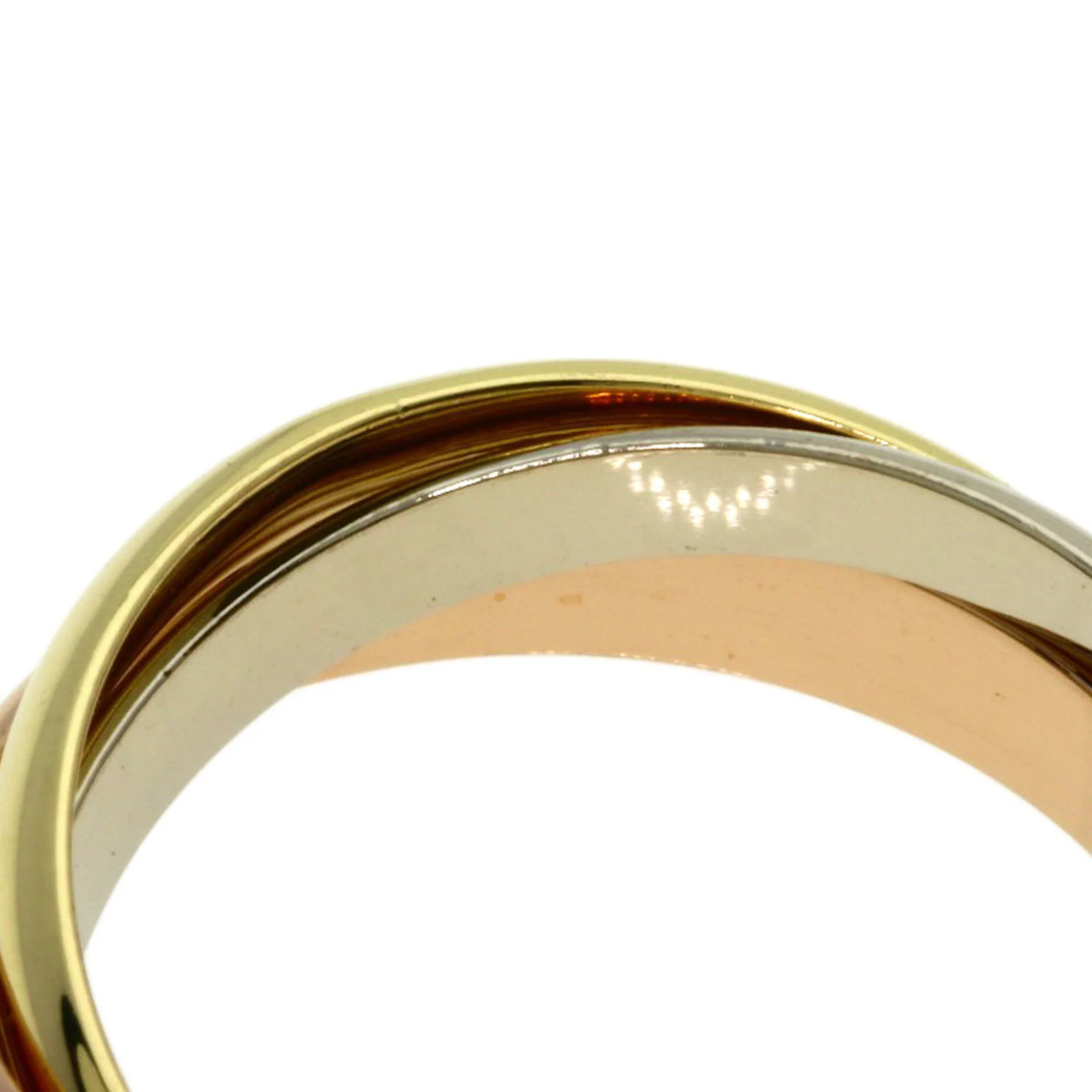 Vendome Louis Cartier Band Ring 18K Tricolor Gold - Image 5