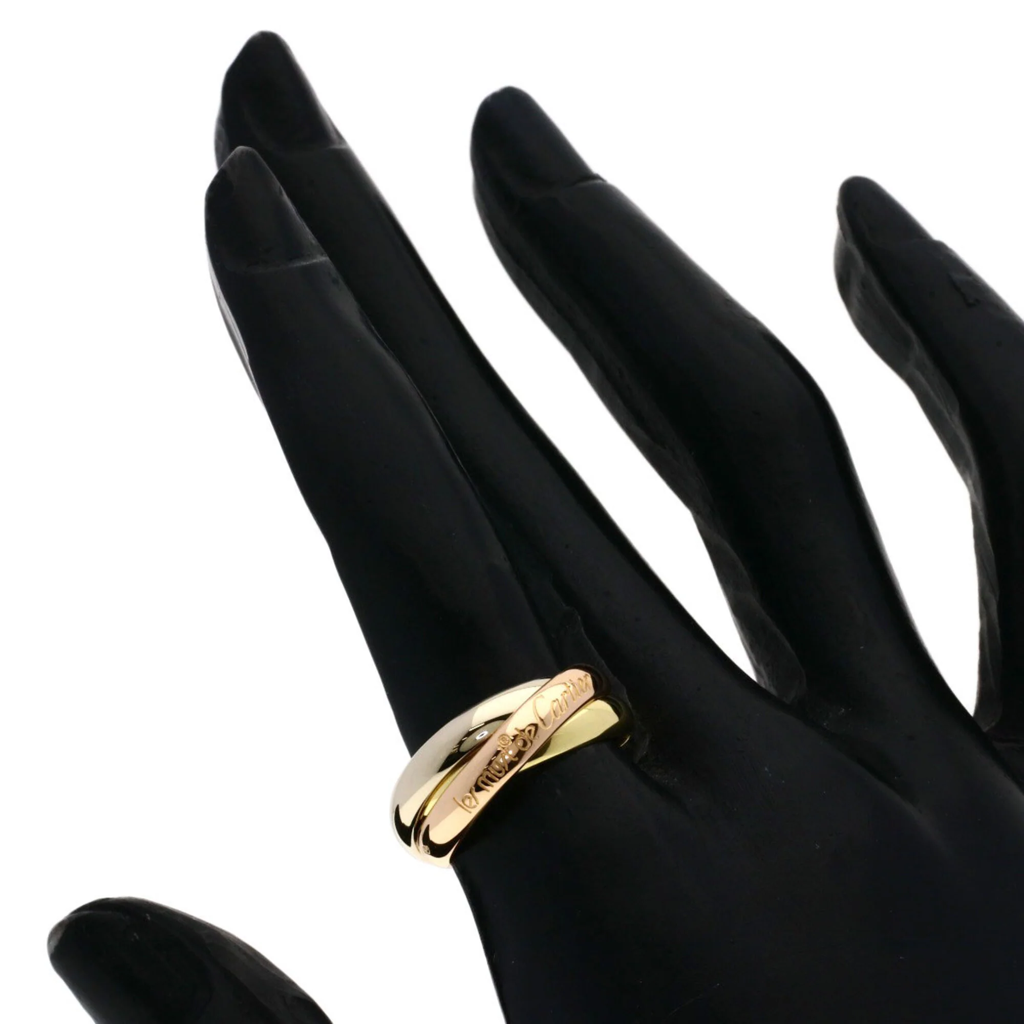 Vendome Louis Cartier Band Ring 18K Tricolor Gold - Image 4