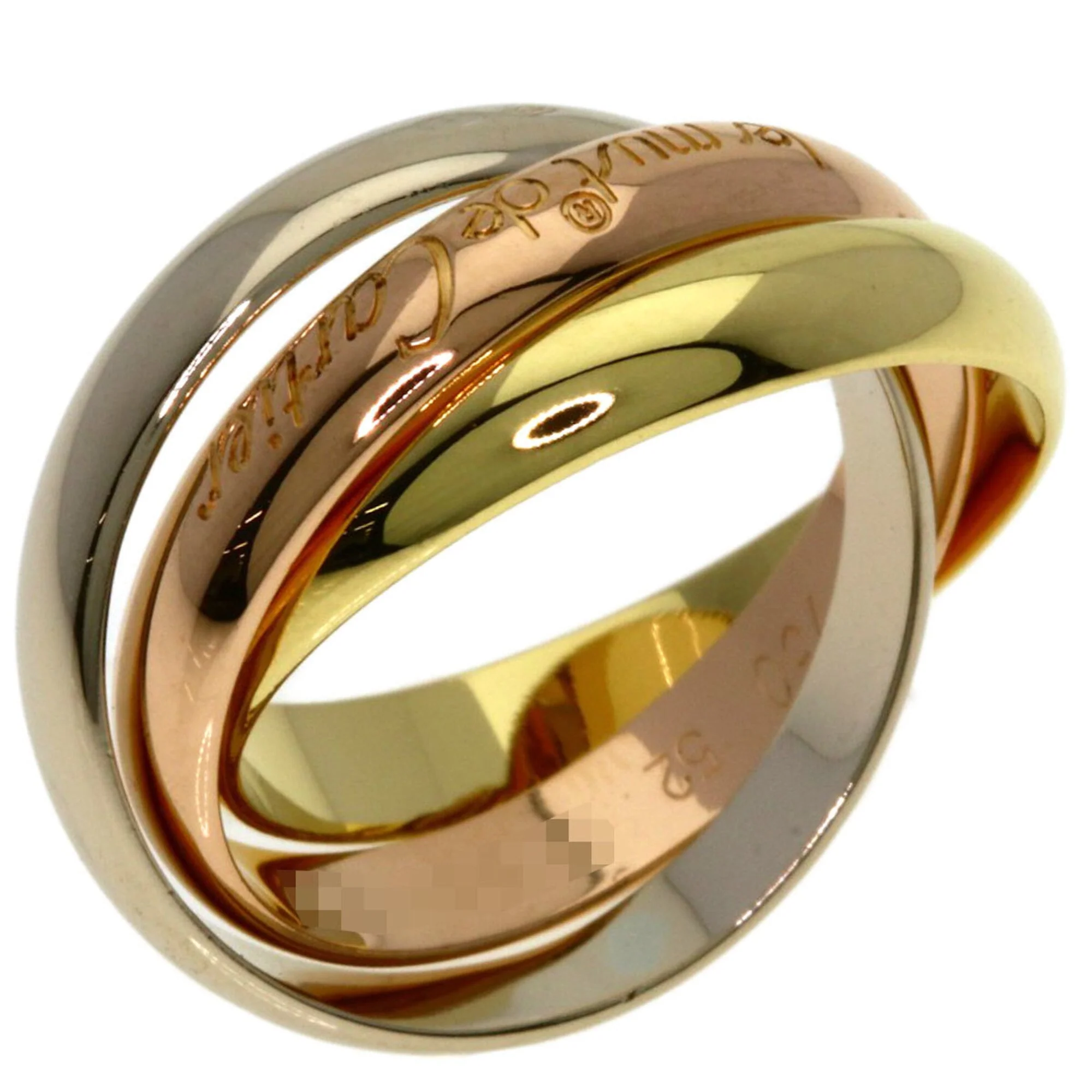 Vendome Louis Cartier Band Ring 18K Tricolor Gold - Image 2