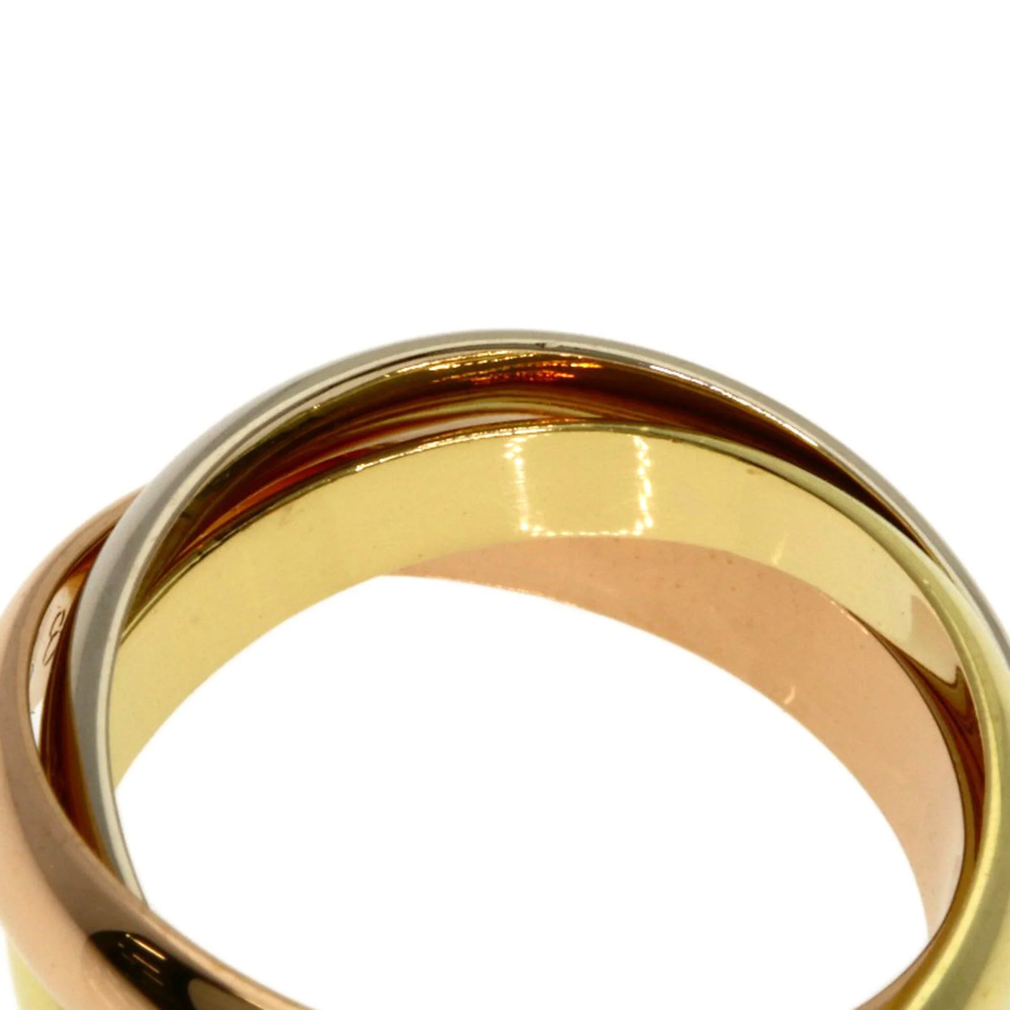 Vendome Louis Cartier Band Ring 18K Tricolor Gold - Image 6