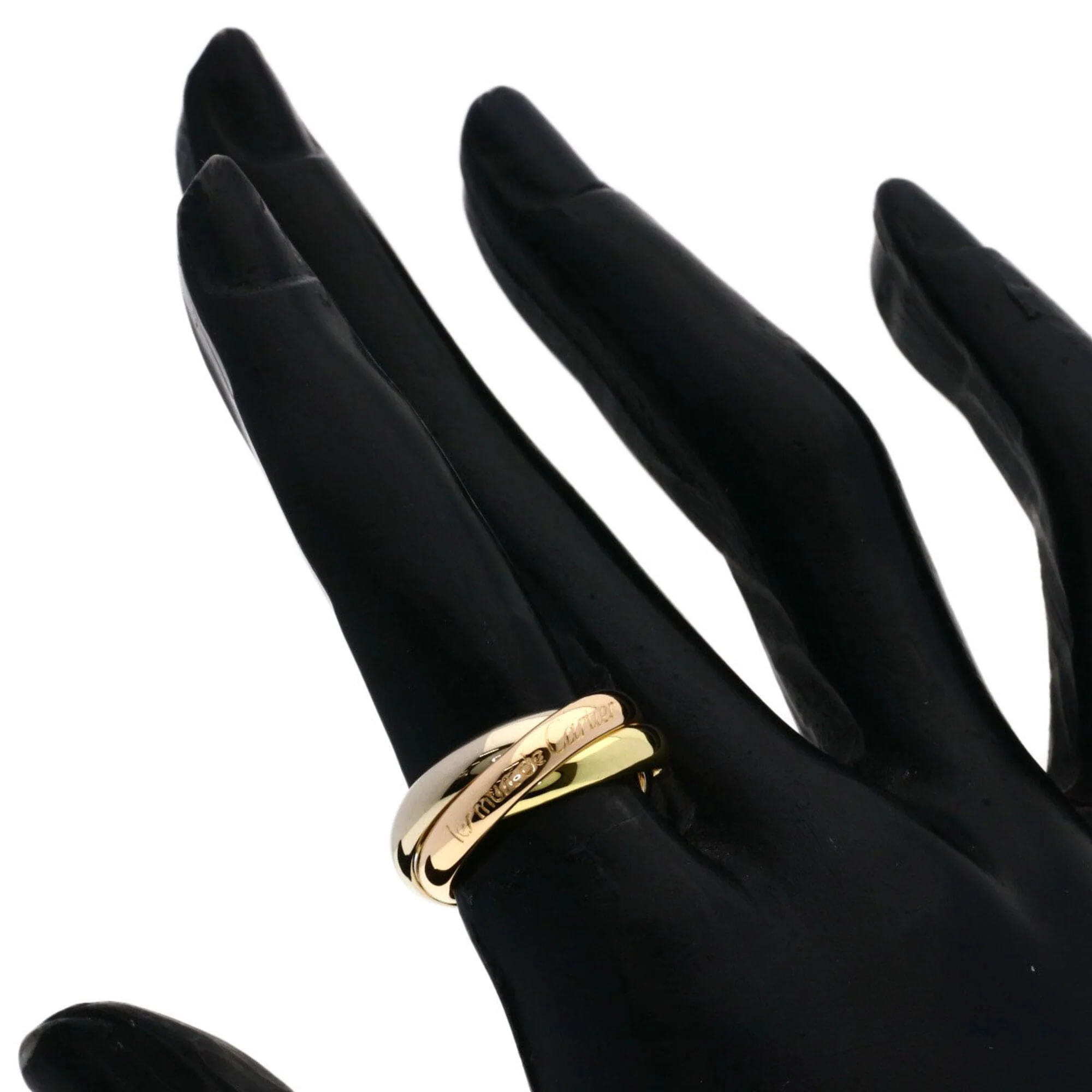 Vendome Louis Cartier Band Ring 18K Tricolor Gold - Image 4
