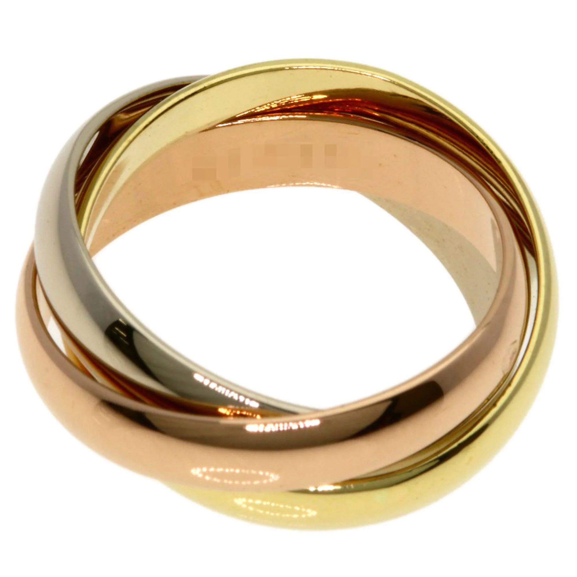 Vendome Louis Cartier Band Ring 18K Tricolor Gold - Image 4