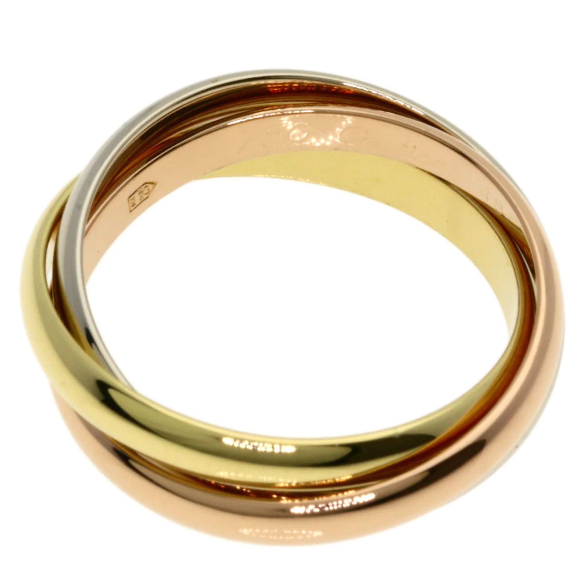 Vendome Louis Cartier Band Ring 18K Tricolor Gold - Image 3