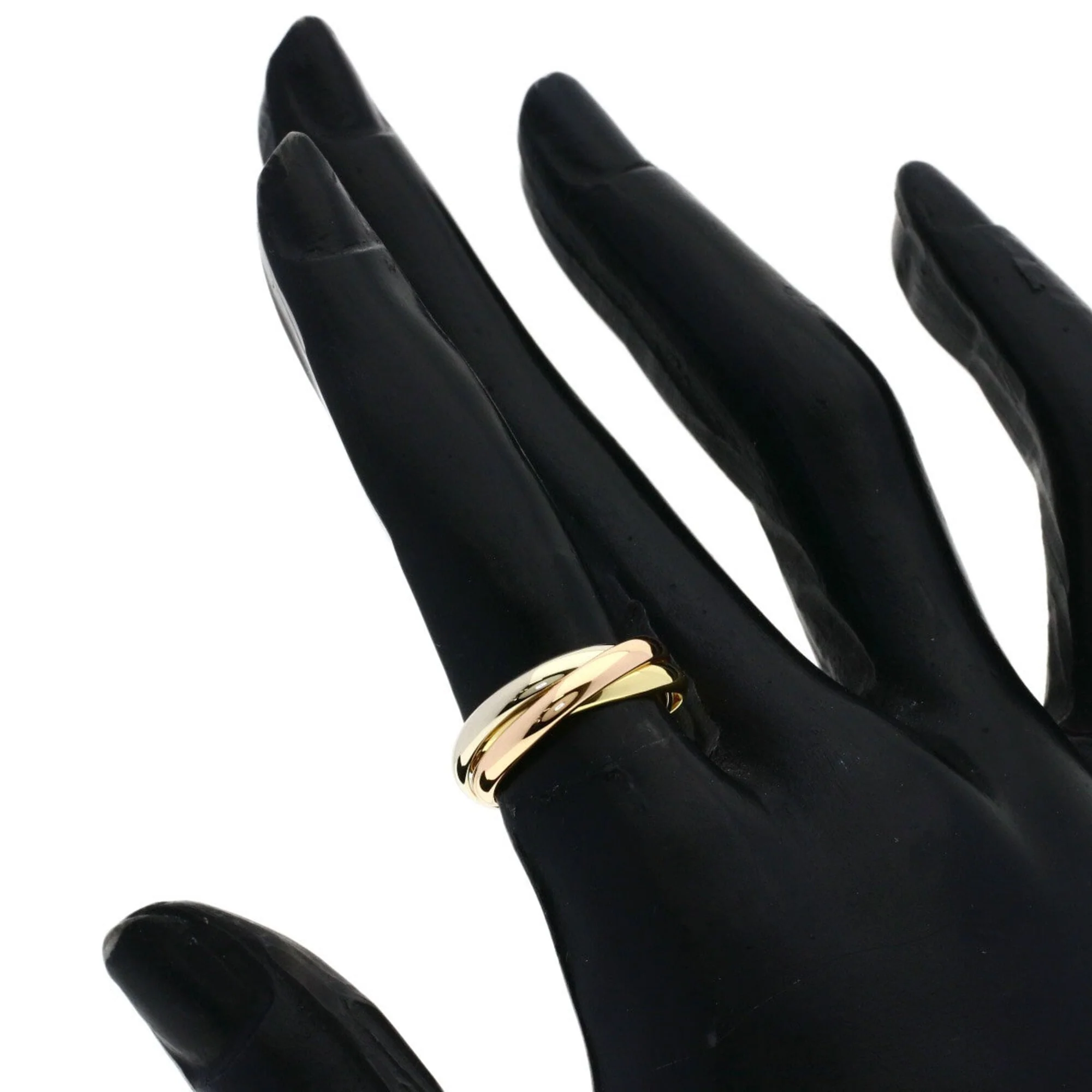 Vendome Louis Cartier Band Ring 18K Tricolor Gold - Image 4