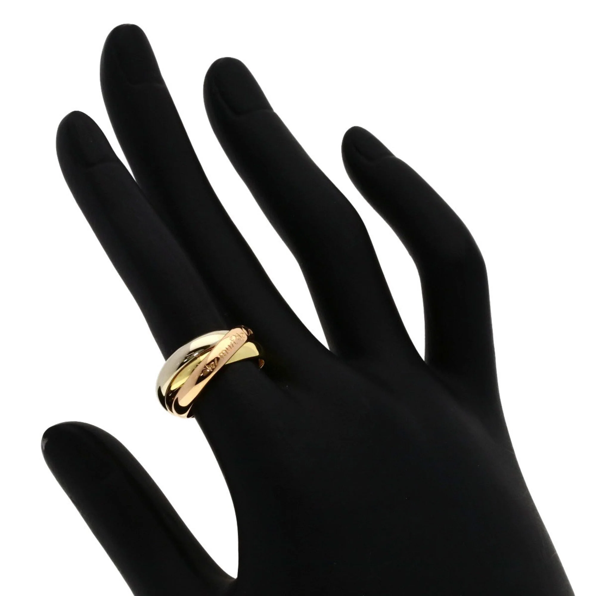 Vendome Louis Cartier Band Ring 18K Tricolor Gold - Image 5