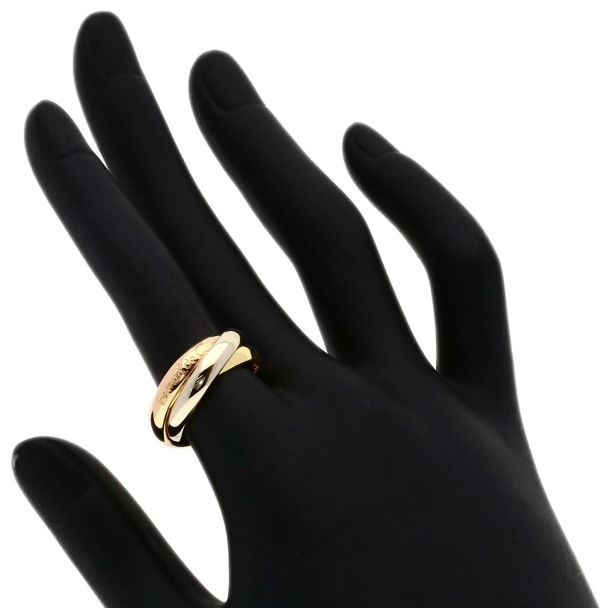 Vendome Louis Cartier Band Ring 18K Tricolor Gold - Image 4