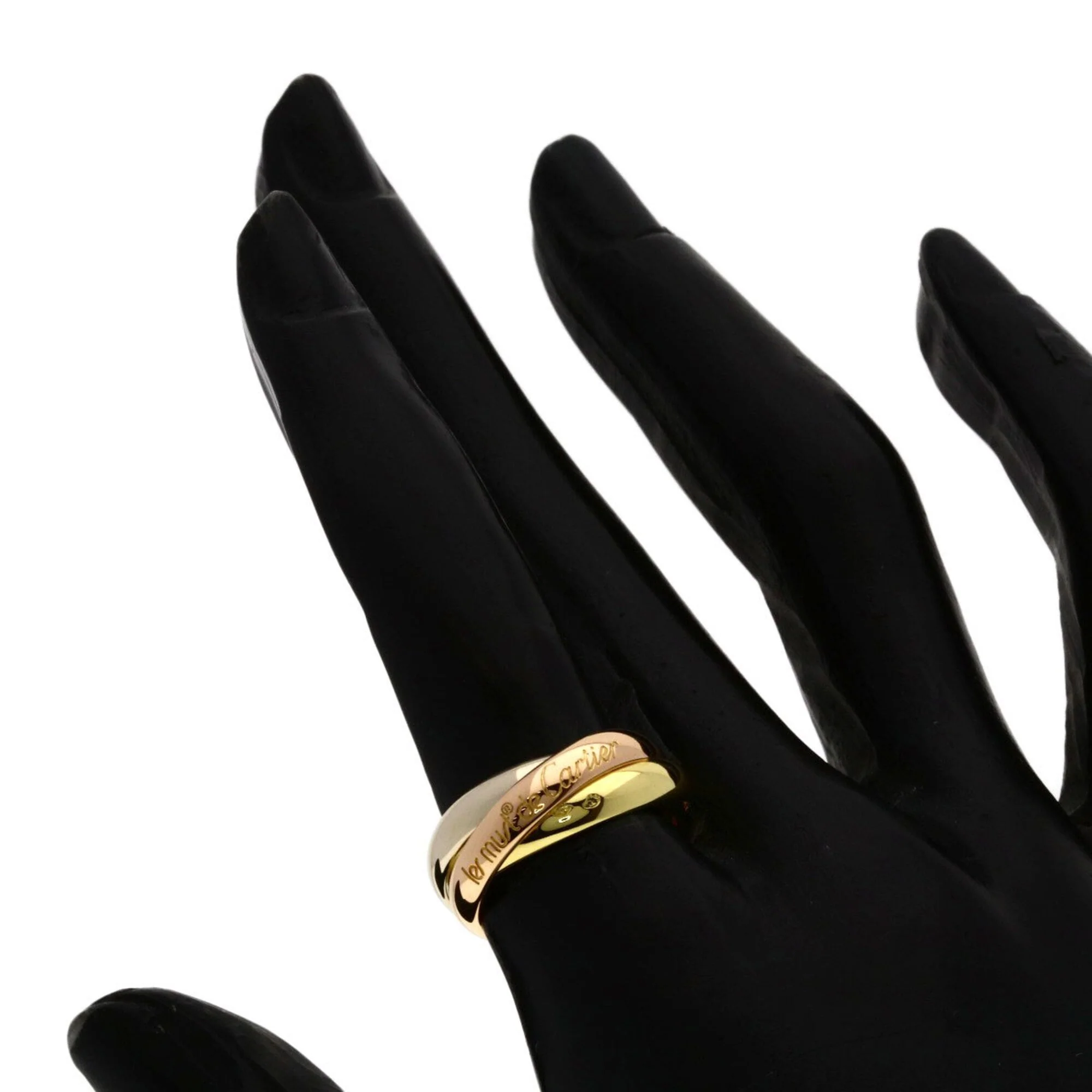 Vendome Louis Cartier Band Ring 18K Tricolor Gold - Image 5
