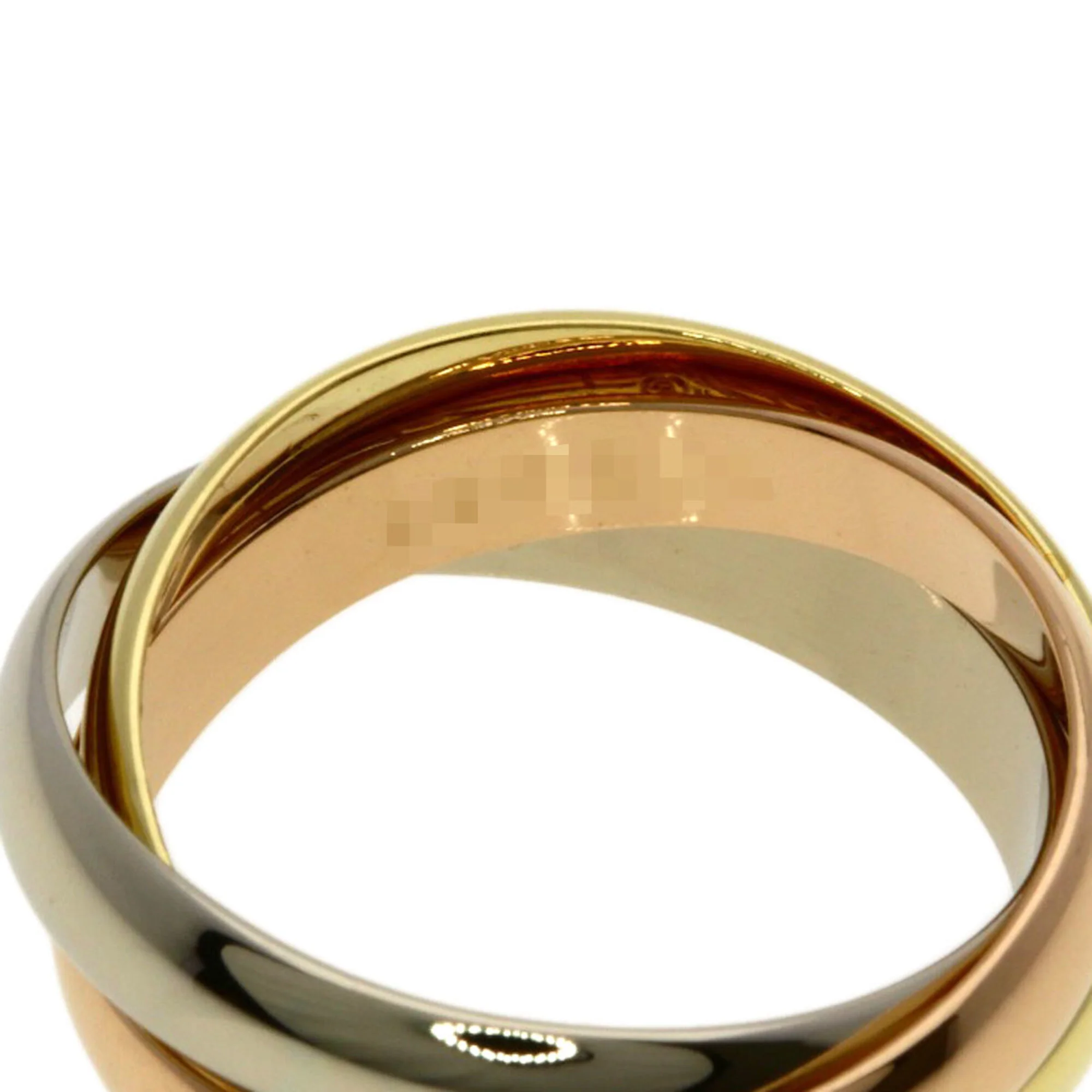 Vendome Louis Cartier Band Ring 18K Tricolor Gold - Image 4