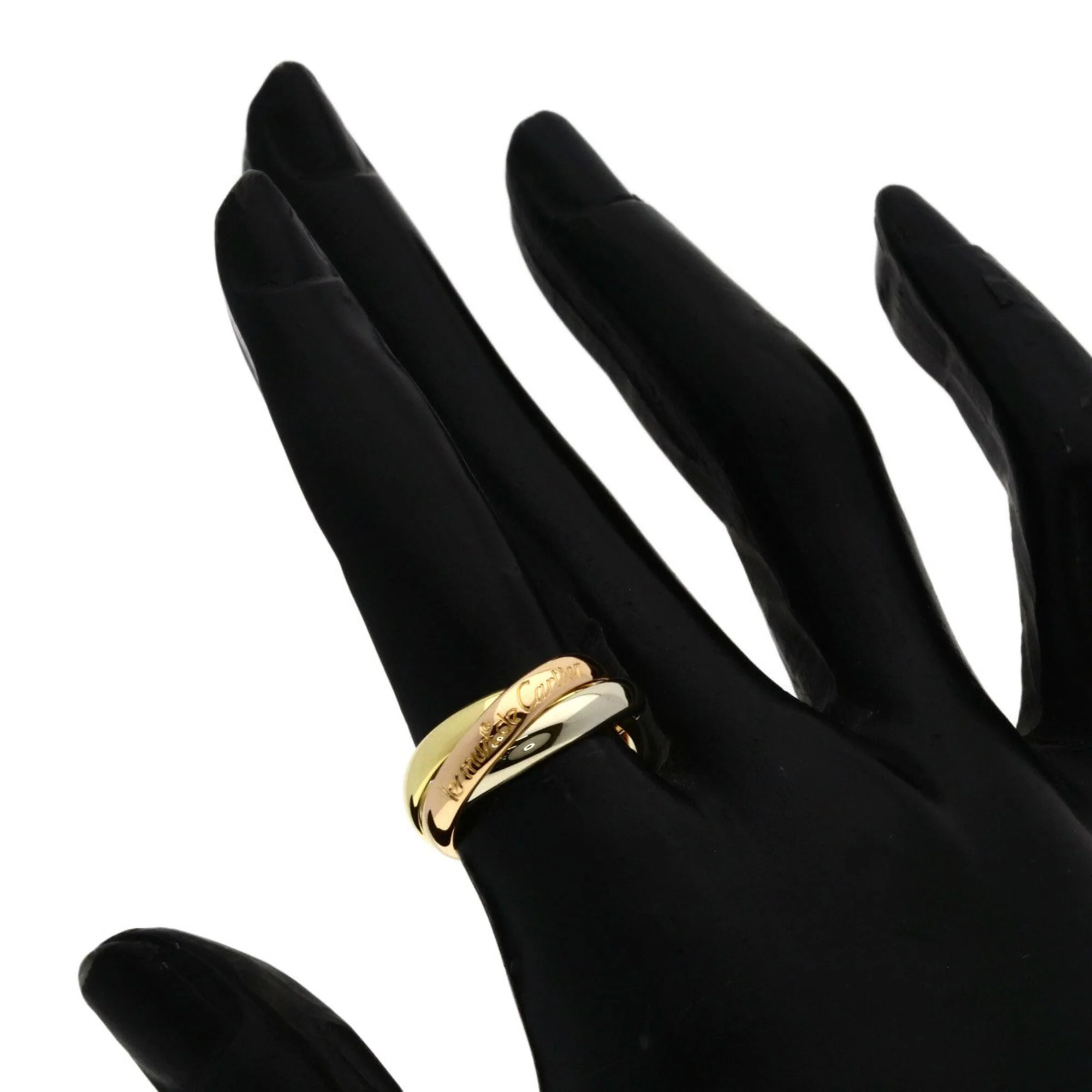 Vendome Louis Cartier Band Ring 18K Tricolor Gold - Image 5