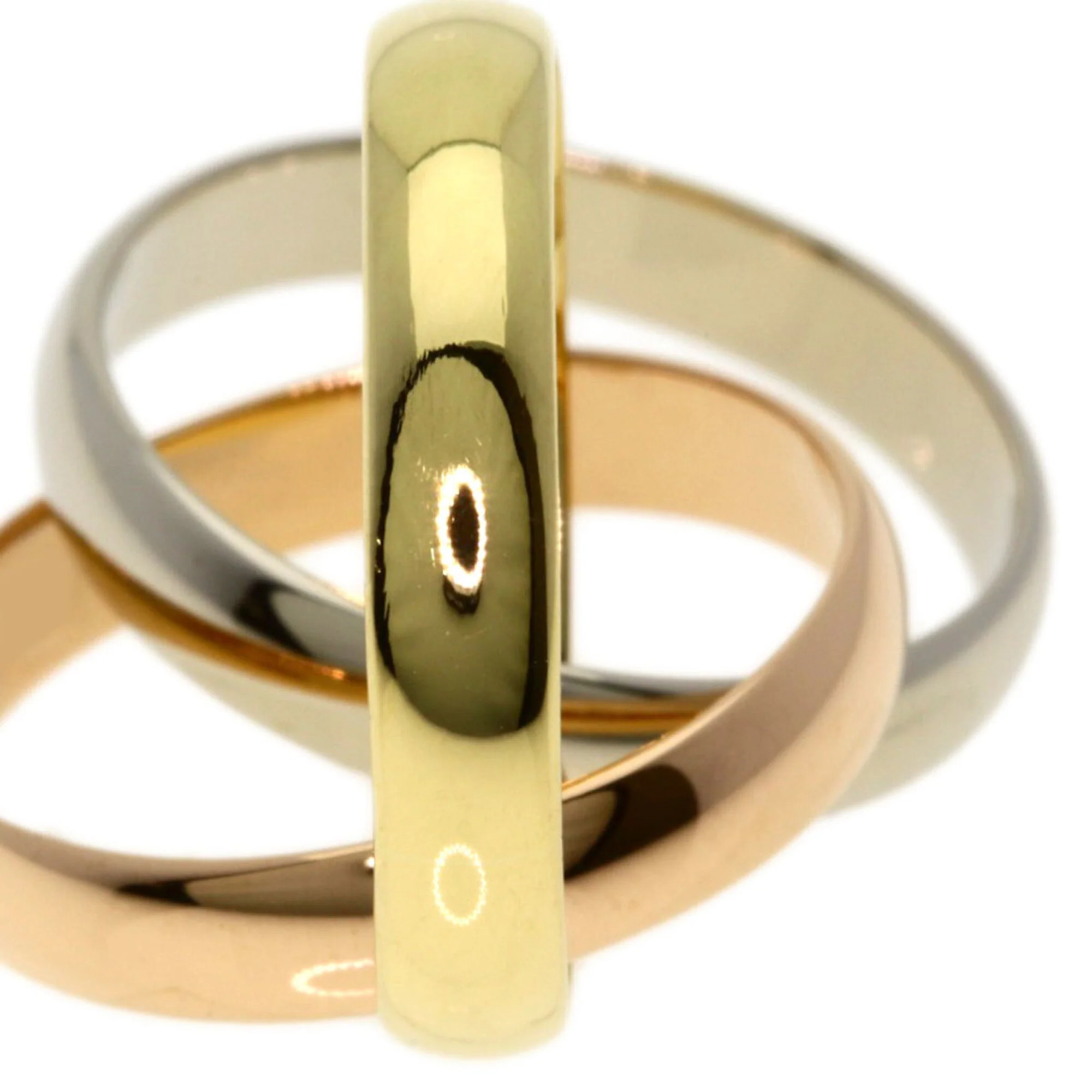 Vendome Louis Cartier Band Ring 18K Tricolor Gold - Image 8