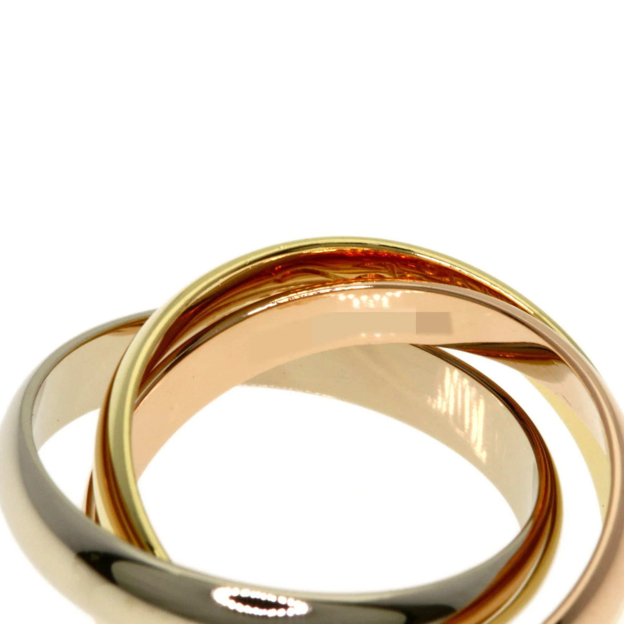 Vendome Louis Cartier Band Ring 18K Tricolor Gold - Image 4