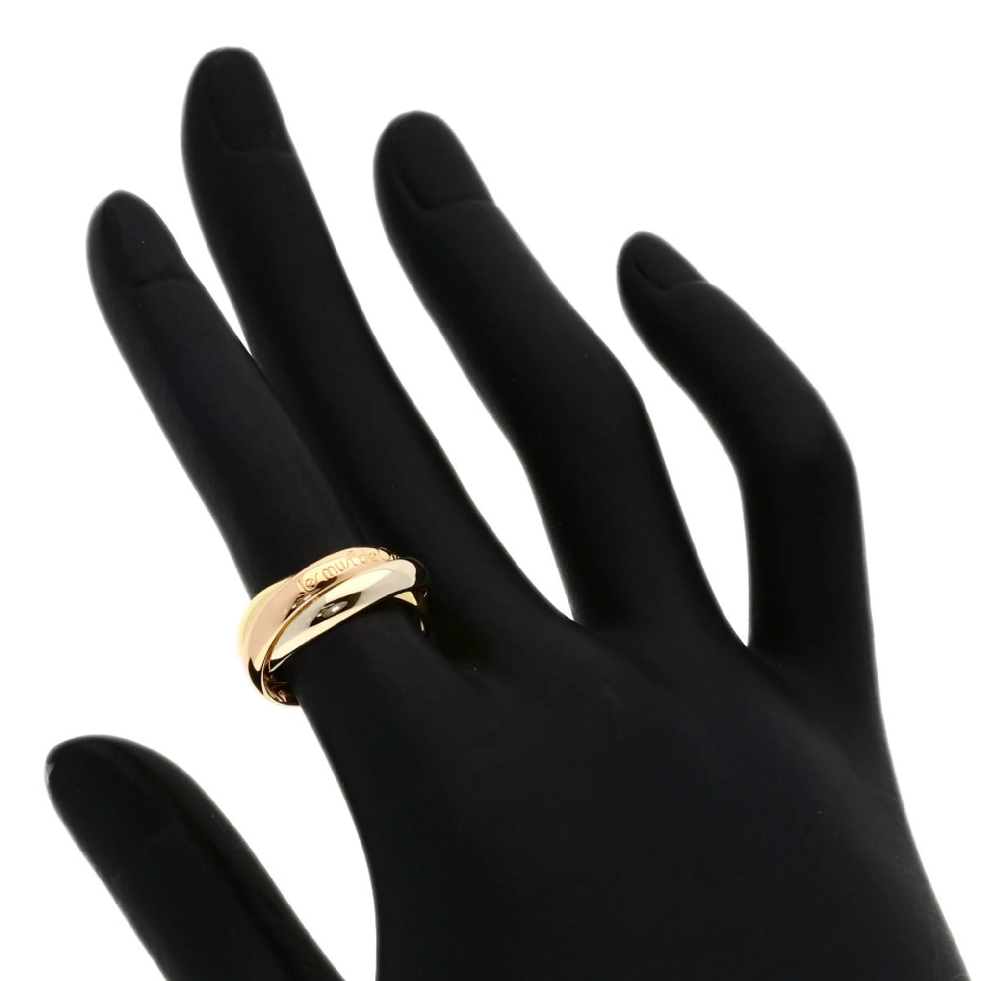 Vendome Louis Cartier Band Ring 18K Tricolor Gold - Image 5