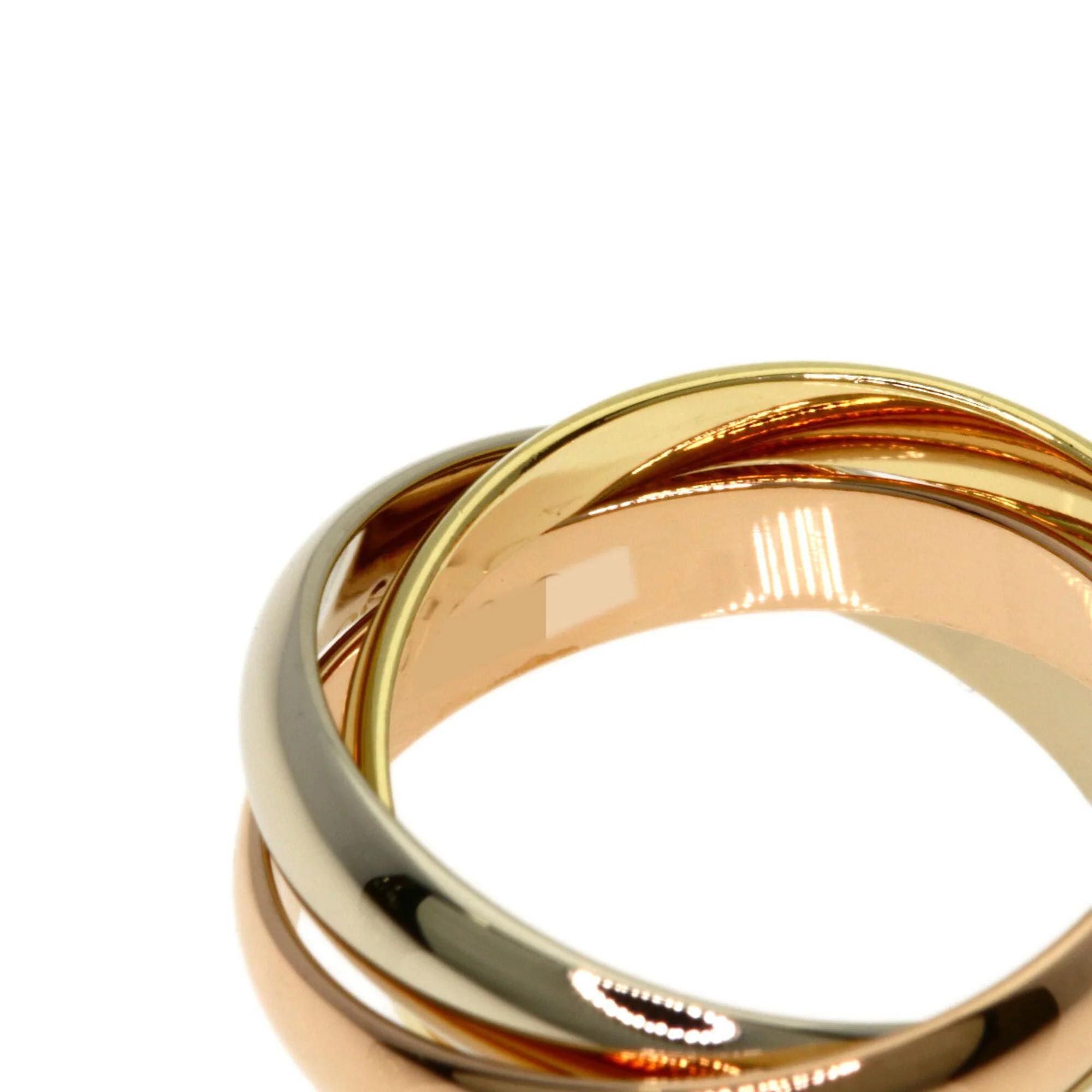 Vendome Louis Cartier Band Ring 18K Tricolor Gold - Image 6