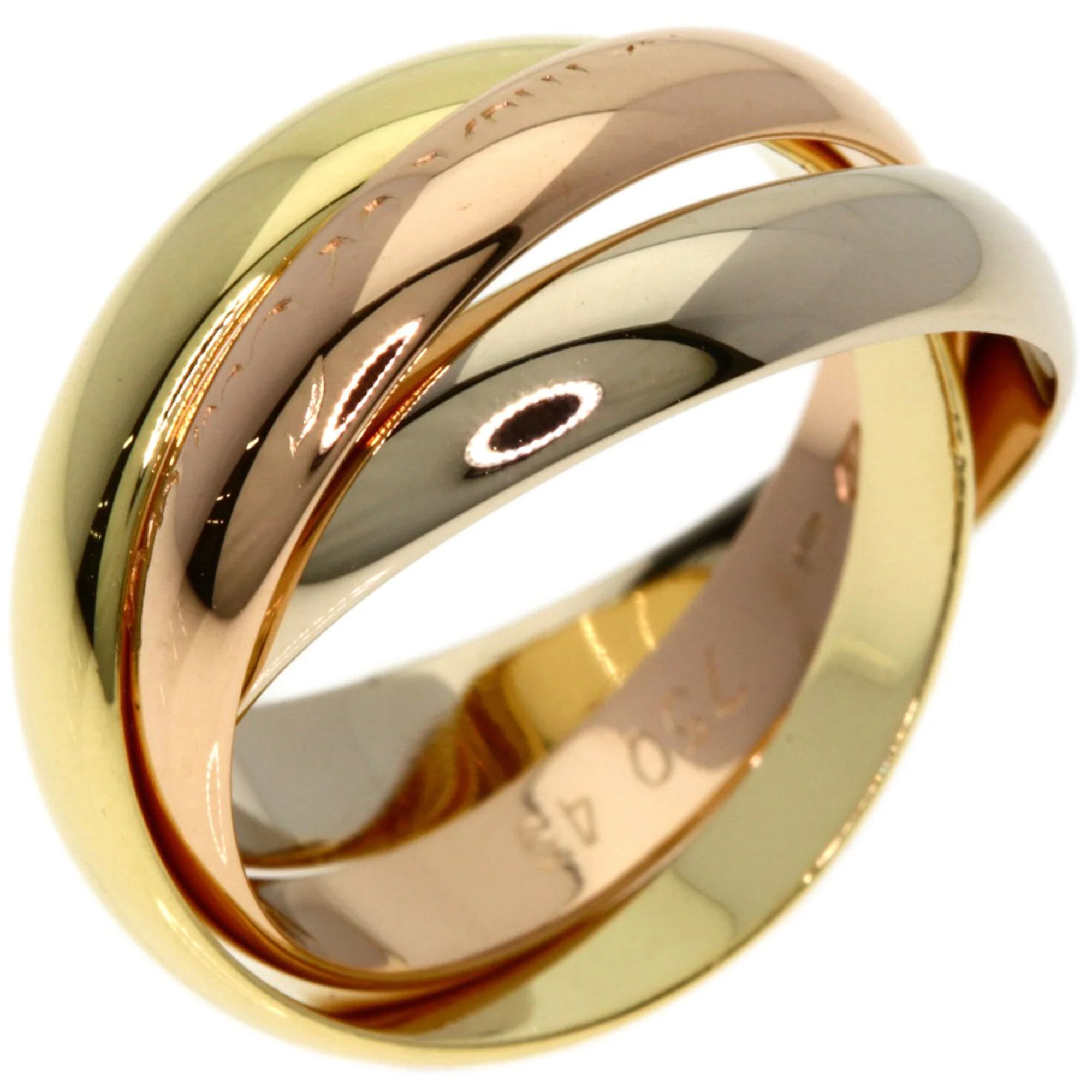 Vendome Louis Cartier Band Ring 18K Tricolor Gold - Image 2