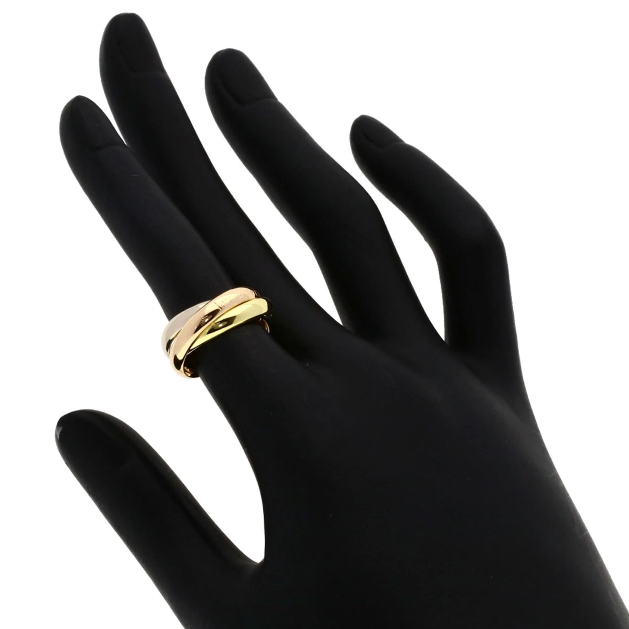 Vendome Louis Cartier Band Ring 18K Tricolor Gold - Image 4