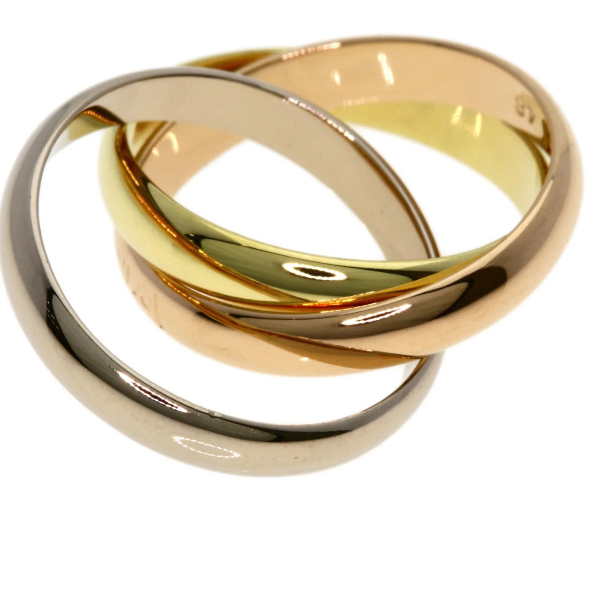 Vendome Louis Cartier Band Ring 18K Tricolor Gold - Image 6