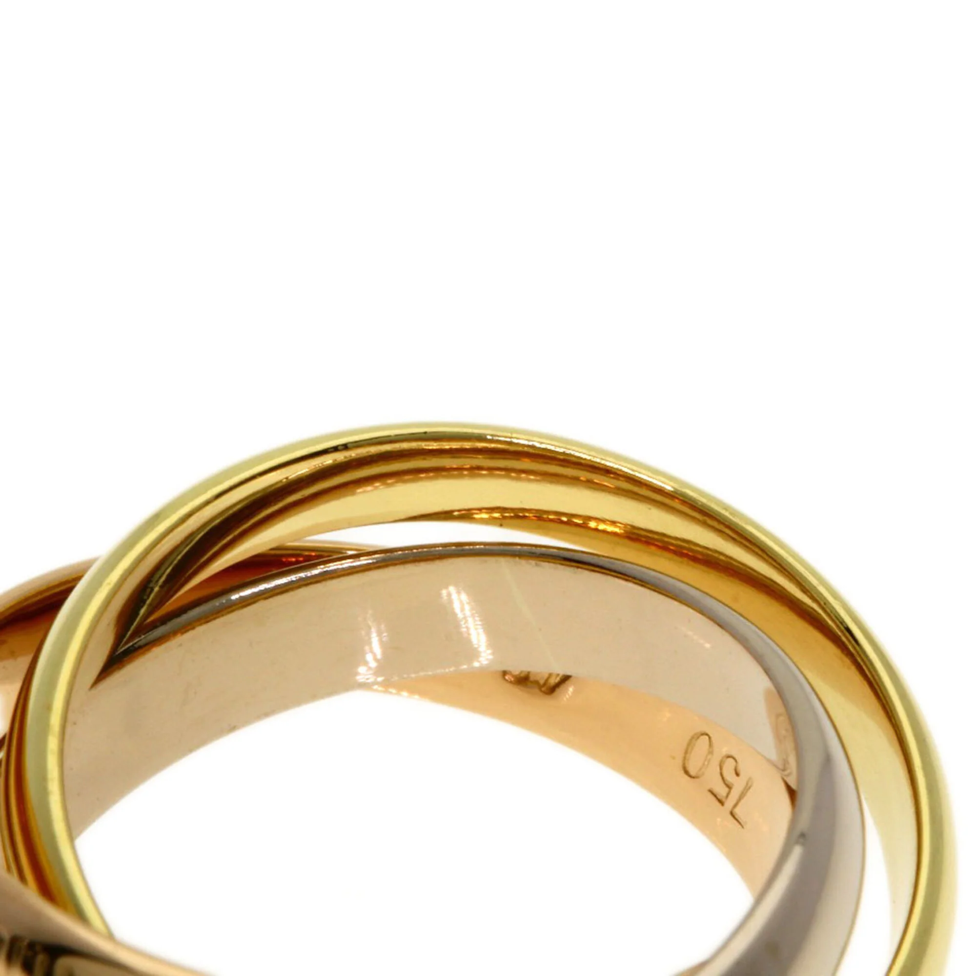 Vendome Louis Cartier Band Ring 18K Tricolor Gold - Image 7