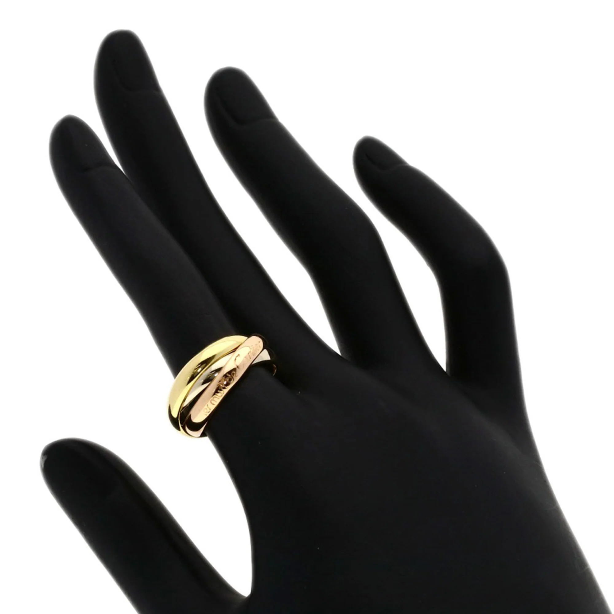 Vendome Louis Cartier Band Ring 18K Tricolor Gold - Image 4