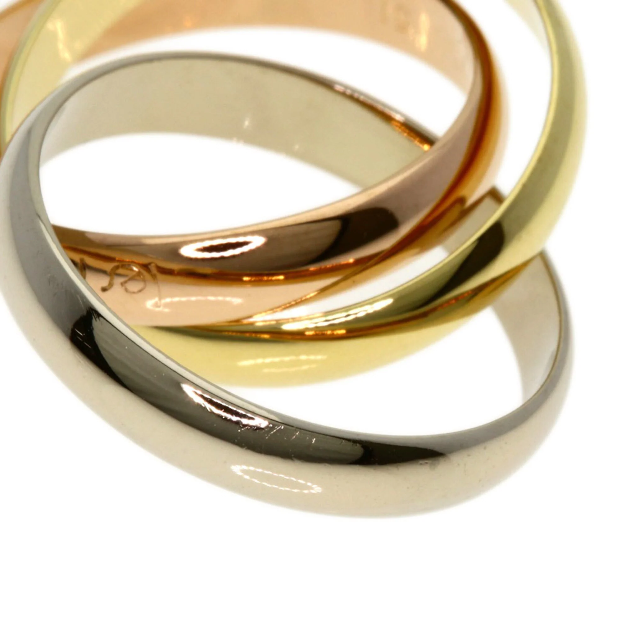 Vendome Louis Cartier Band Ring 18K Tricolor Gold - Image 6