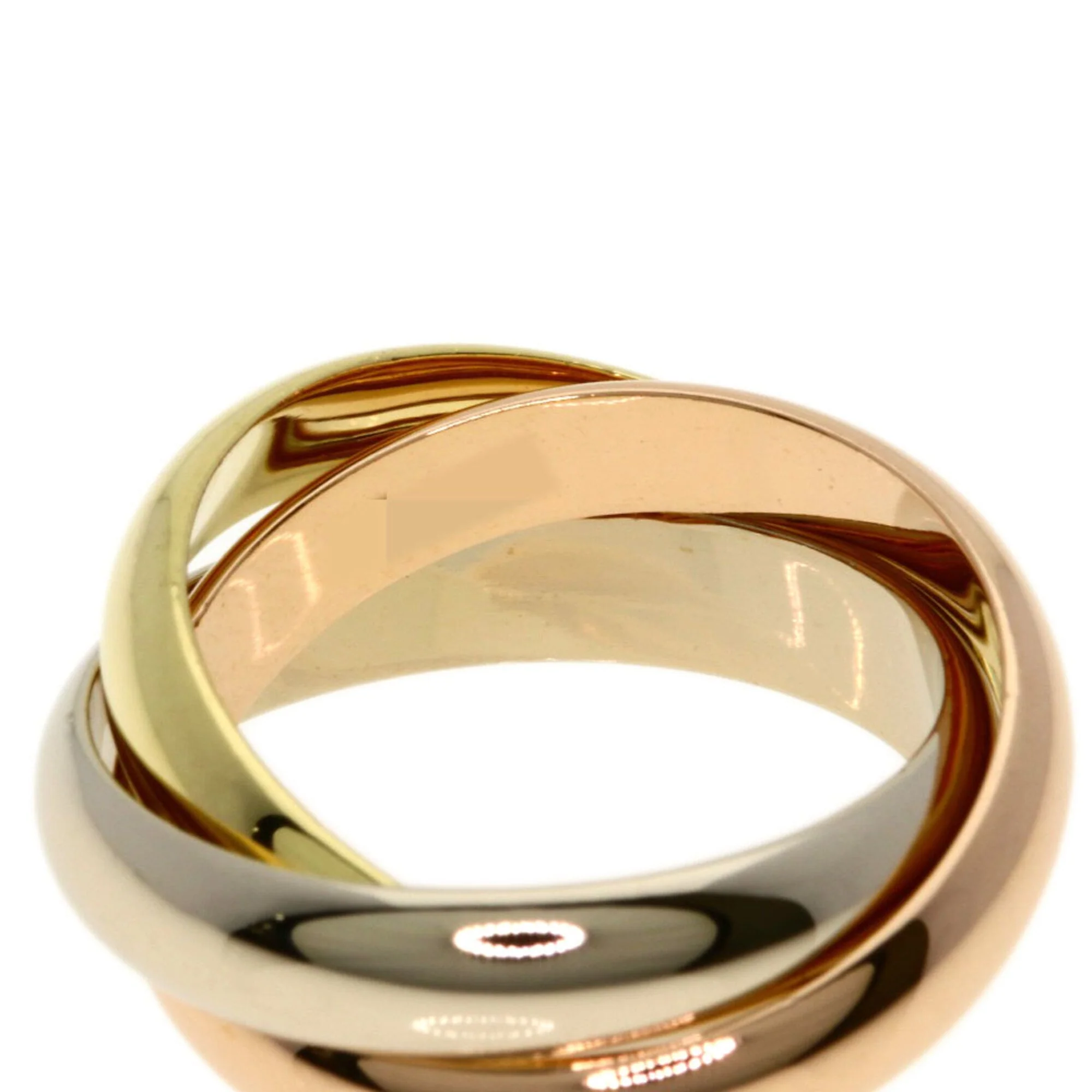 Vendome Louis Cartier Band Ring 18K Tricolor Gold - Image 4