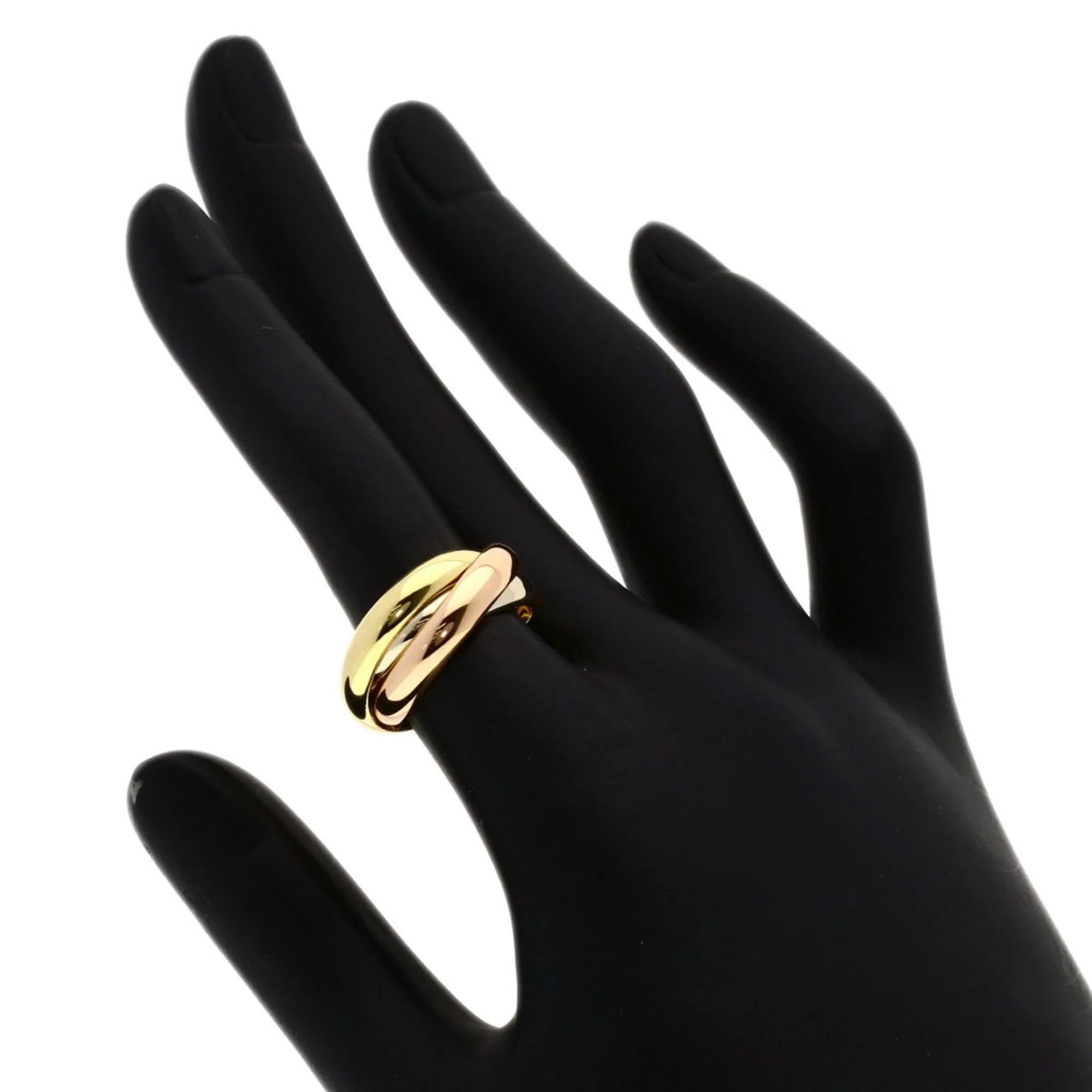 Vendome Louis Cartier Band Ring 18K Tricolor Gold - Image 5