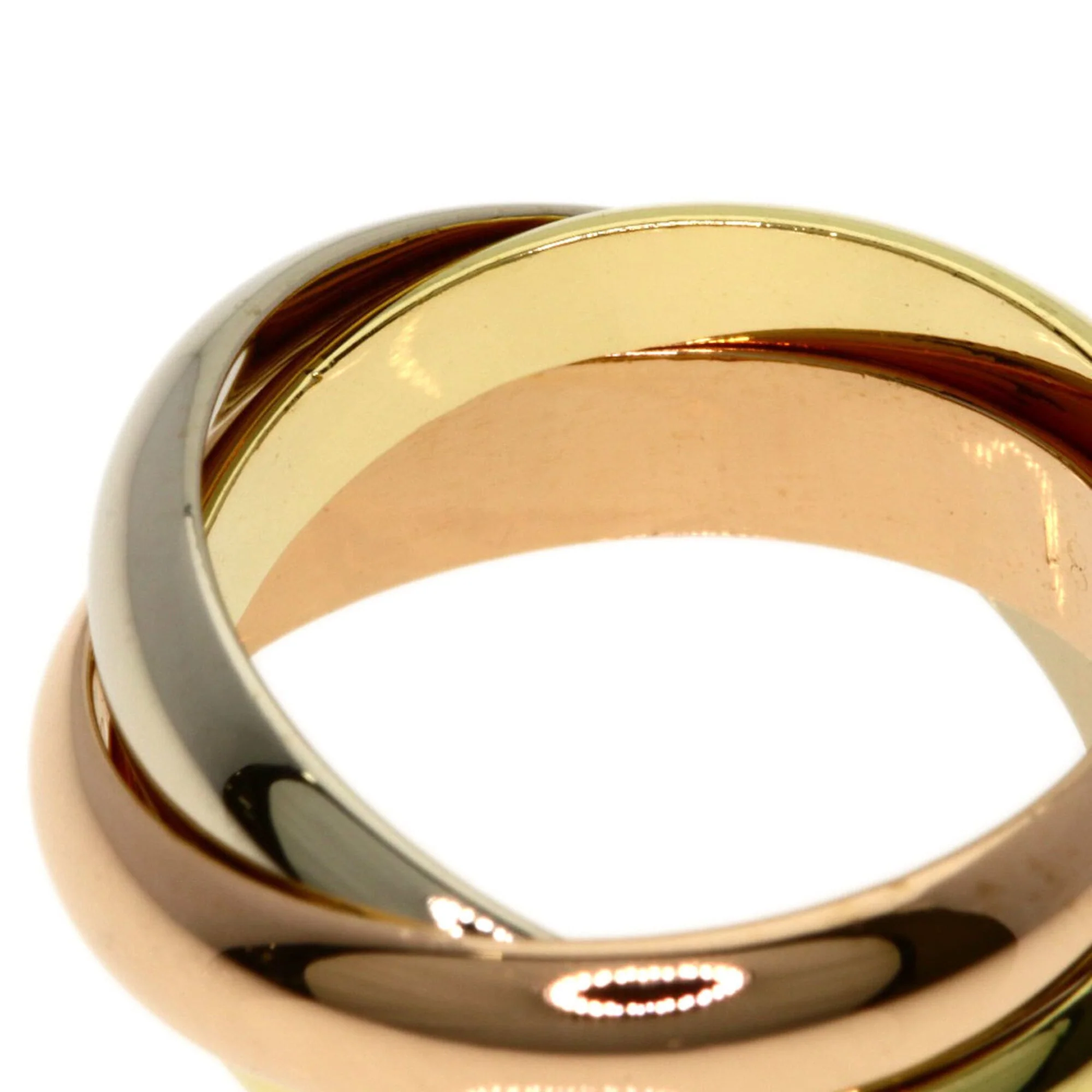 Vendome Louis Cartier Band Ring 18K Tricolor Gold - Image 8