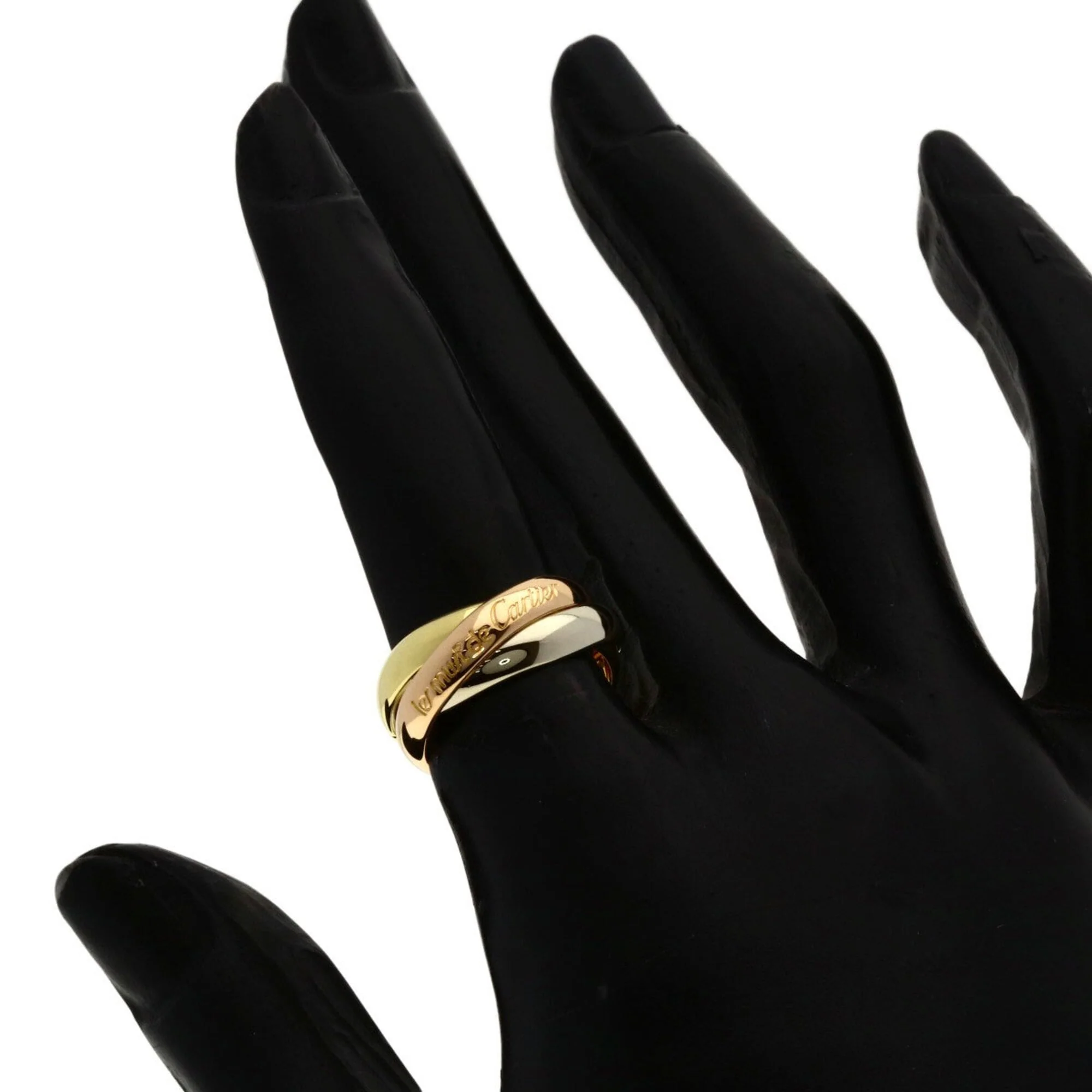 Vendome Louis Cartier Band Ring 18K Tricolor Gold - Image 4