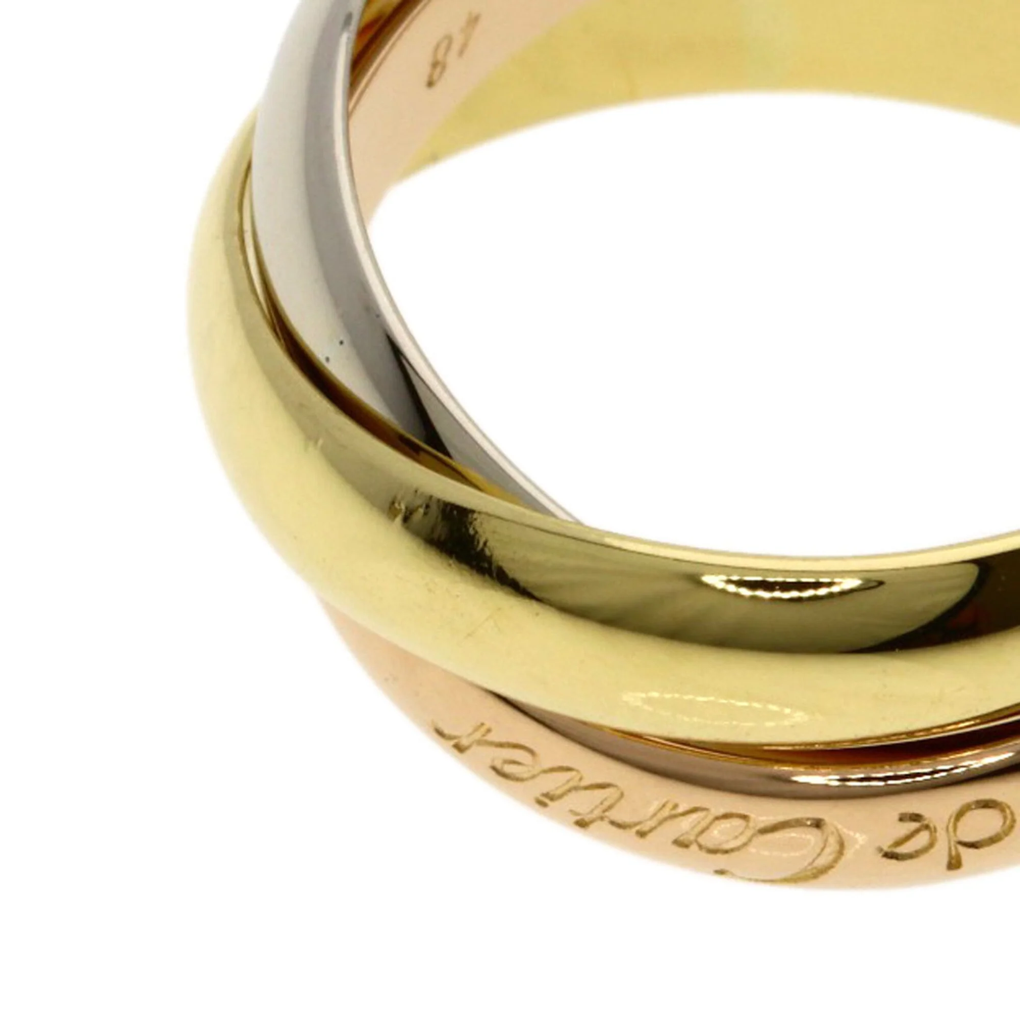 Vendome Louis Cartier Band Ring 18K Tricolor Gold - Image 6