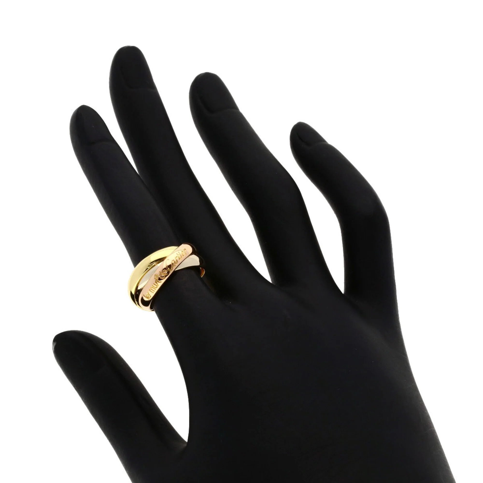 Vendome Louis Cartier Band Ring 18K Tricolor Gold - Image 4