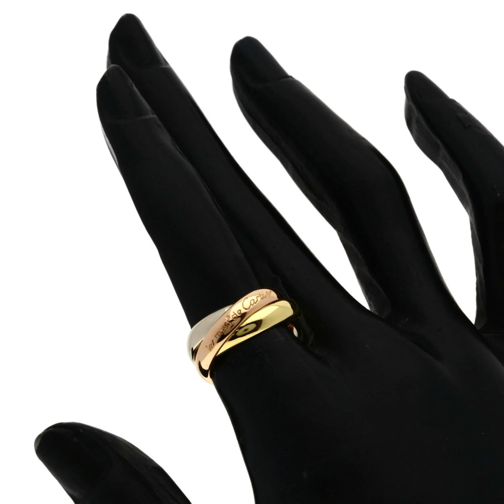 Vendome Louis Cartier Band Ring 18K Tricolor Gold - Image 4