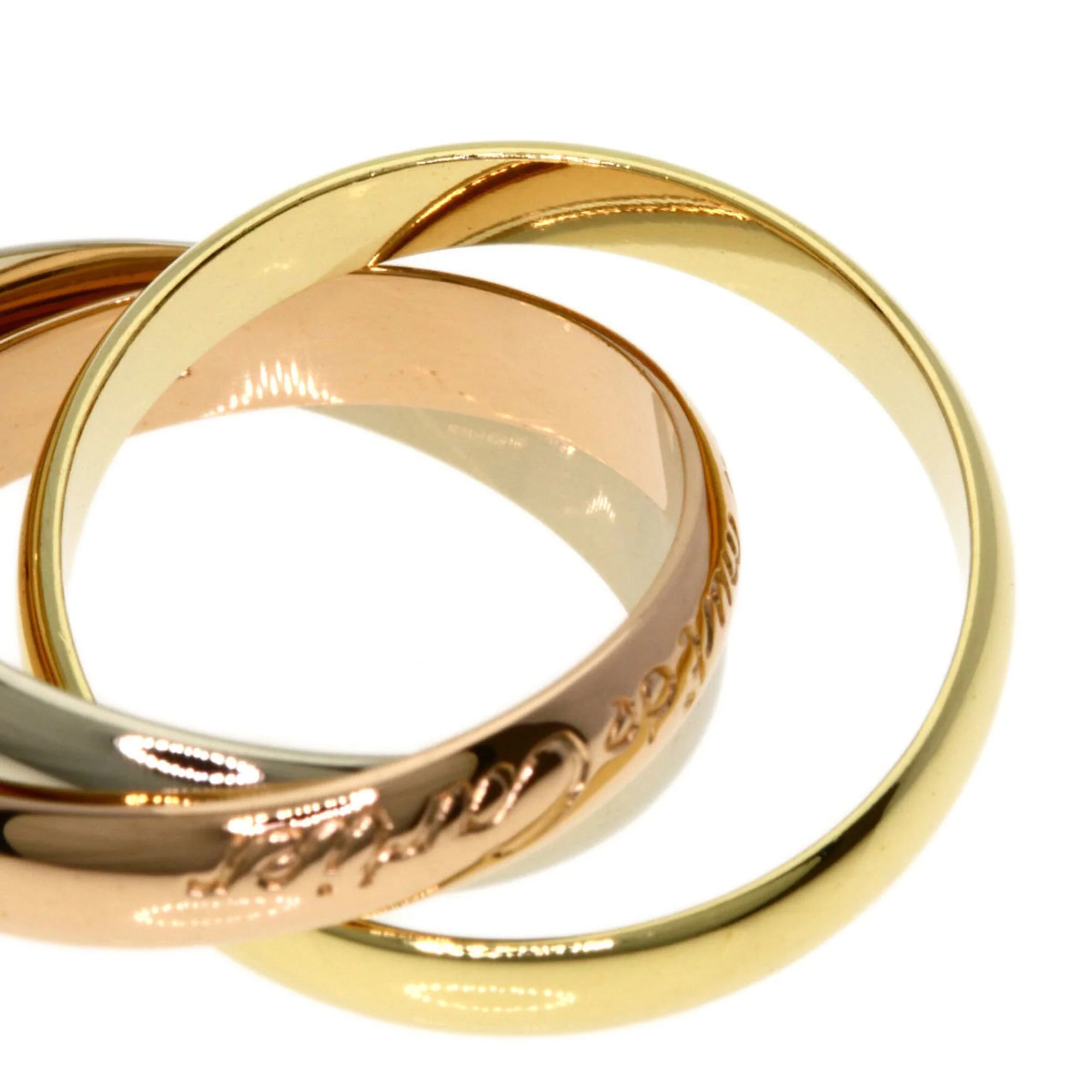 Vendome Louis Cartier Band Ring 18K Tricolor Gold - Image 7