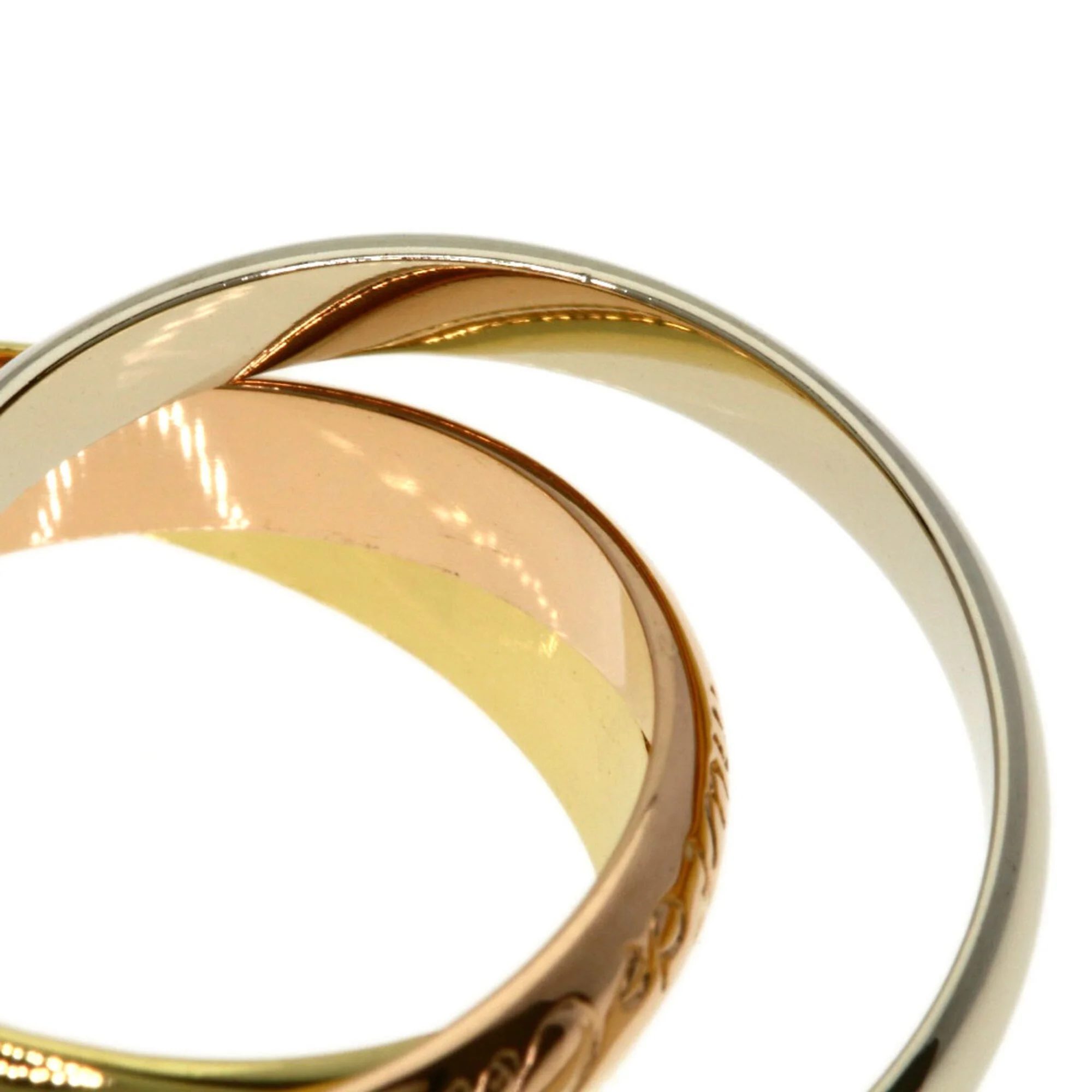 Vendome Louis Cartier Band Ring 18K Tricolor Gold - Image 5