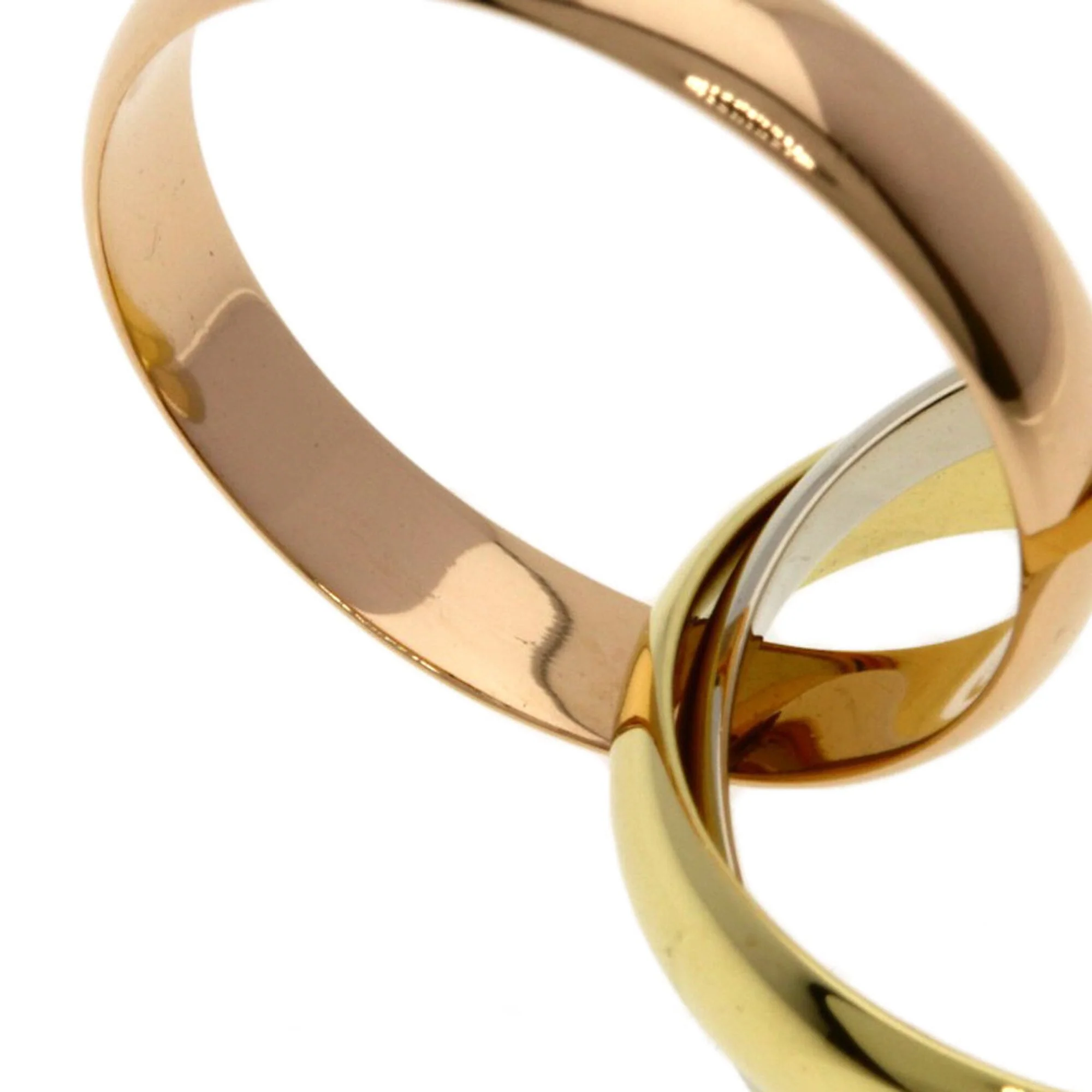 Vendome Louis Cartier Band Ring 18K Tricolor Gold - Image 5