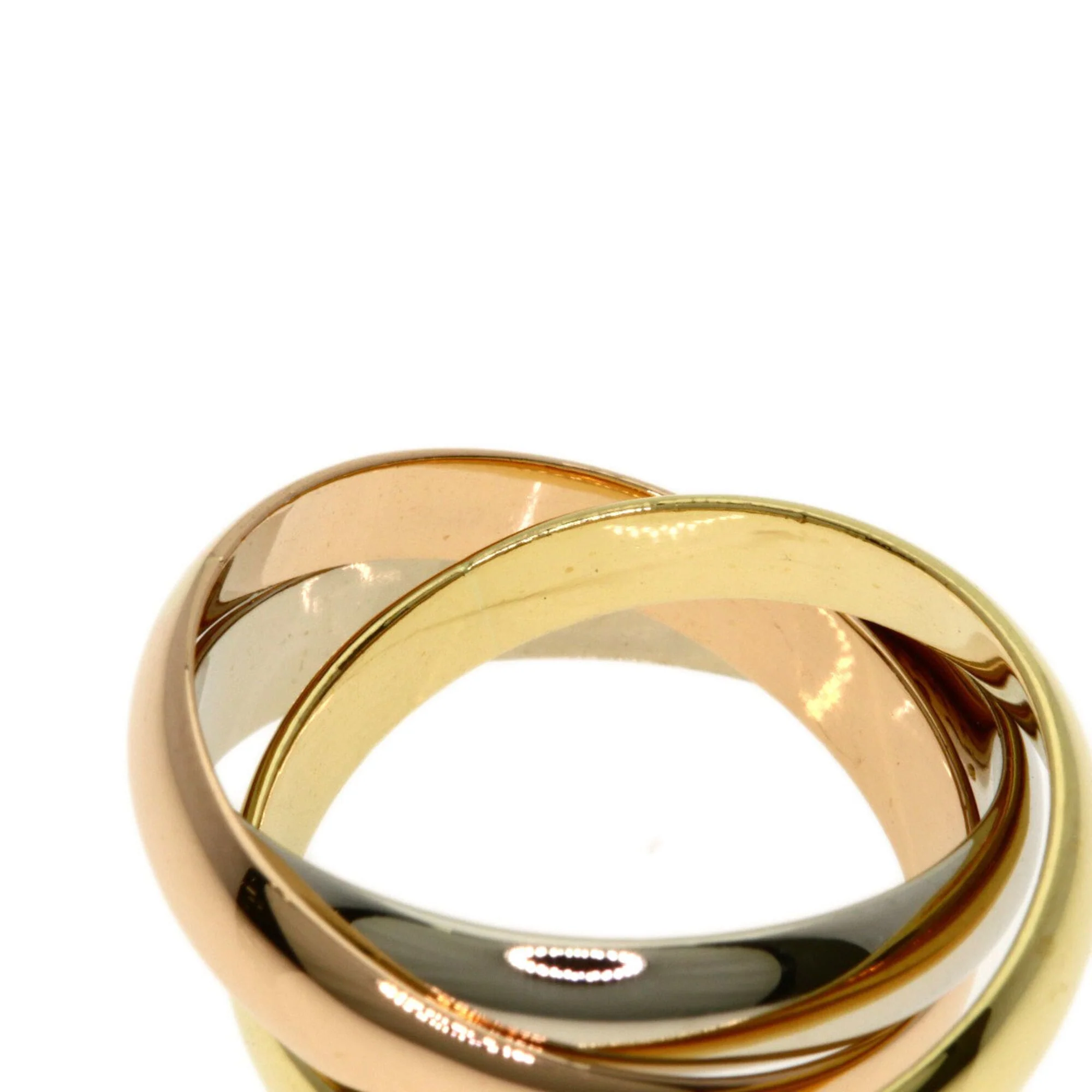 Vendome Louis Cartier Band Ring 18K Tricolor Gold - Image 6