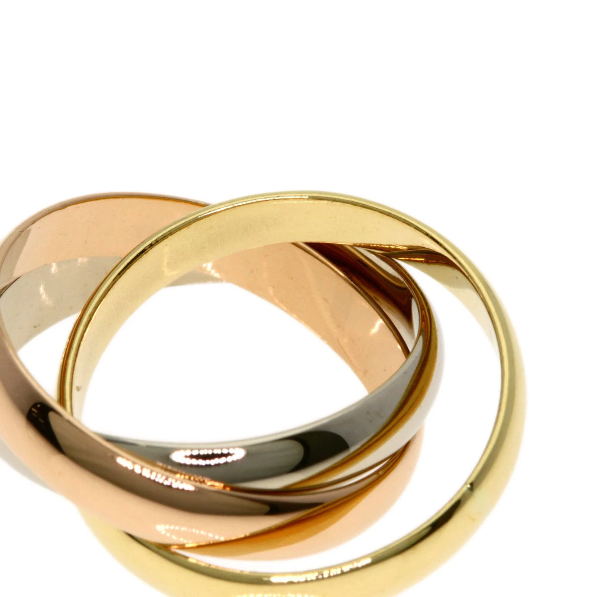 Vendome Louis Cartier Band Ring 18K Tricolor Gold - Image 7
