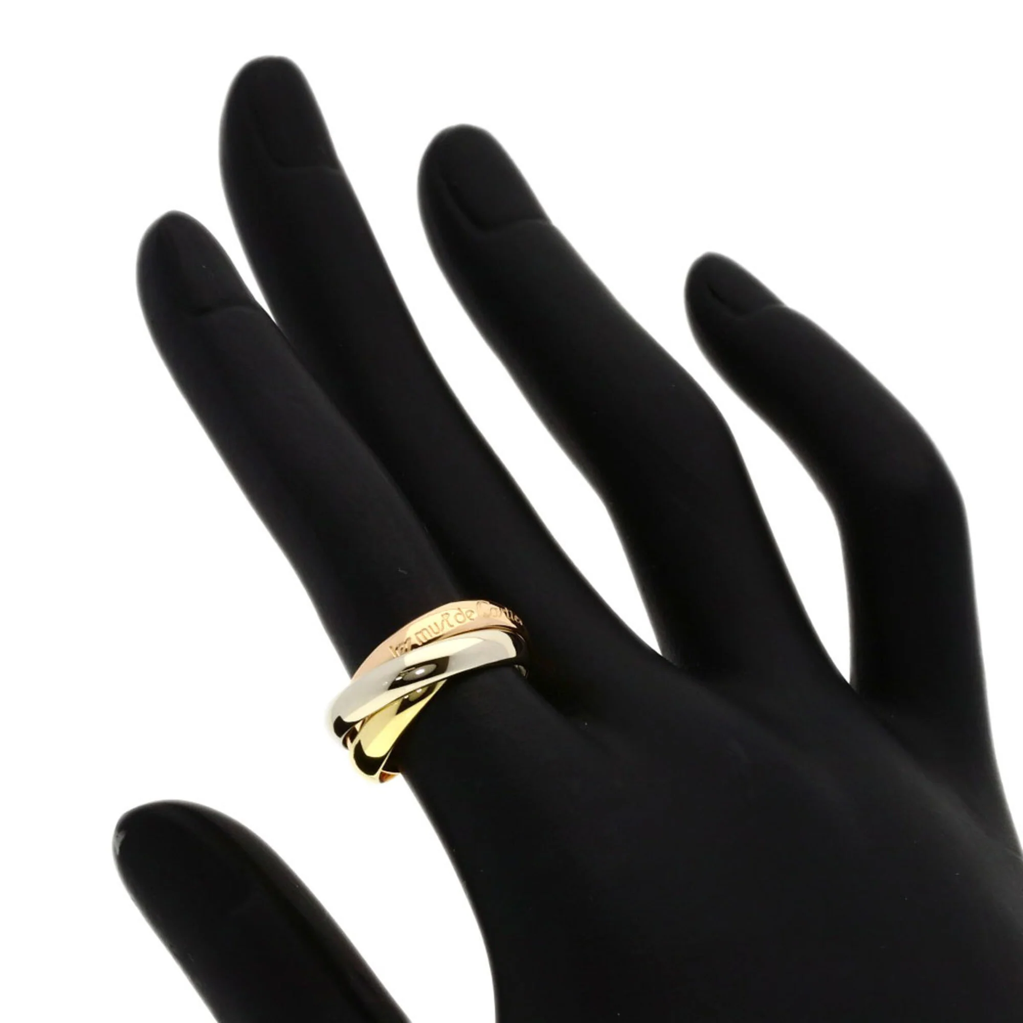 Vendome Louis Cartier Band Ring 18K Tricolor Gold - Image 4
