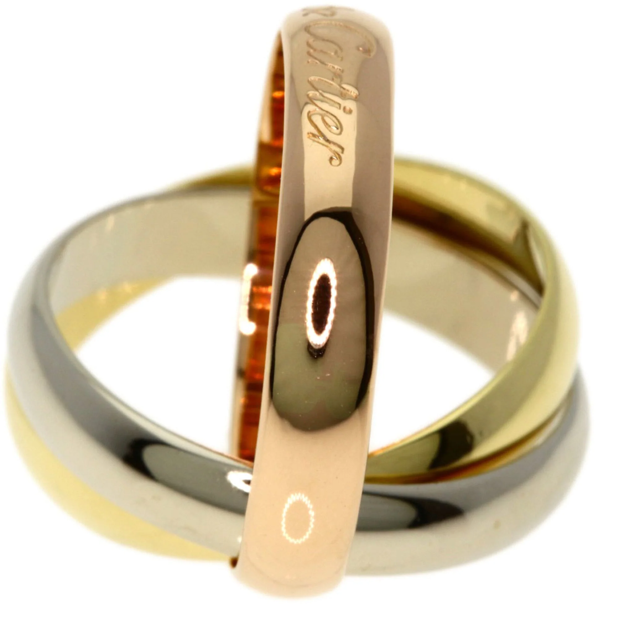Vendome Louis Cartier Band Ring 18K Tricolor Gold - Image 5