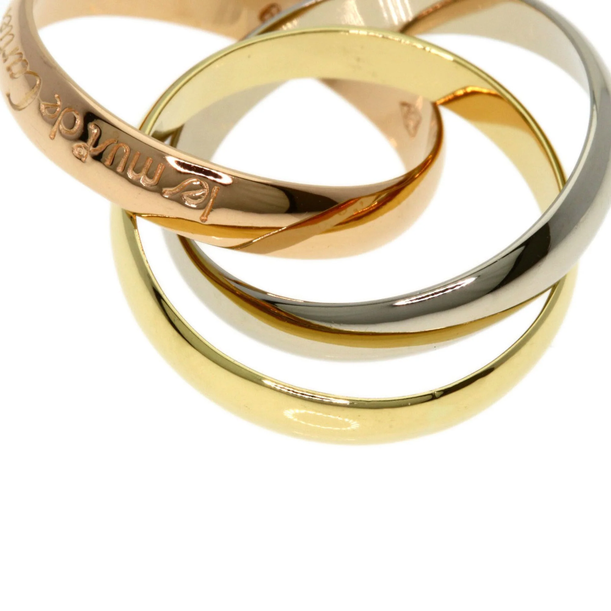Vendome Louis Cartier Band Ring 18K Tricolor Gold - Image 6