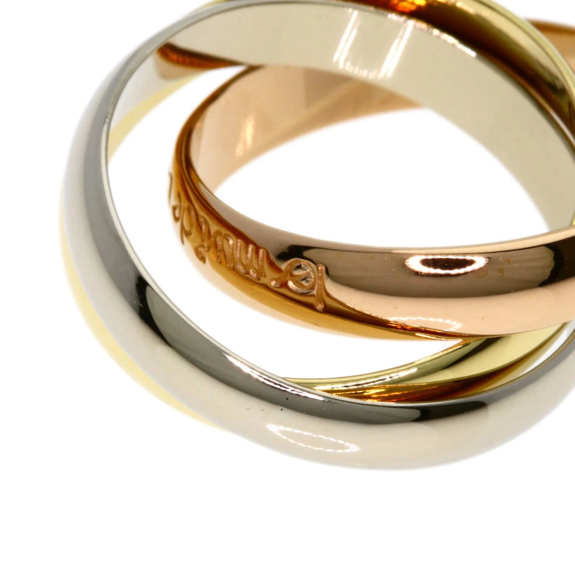 Vendome Louis Cartier Band Ring 18K Tricolor Gold - Image 7