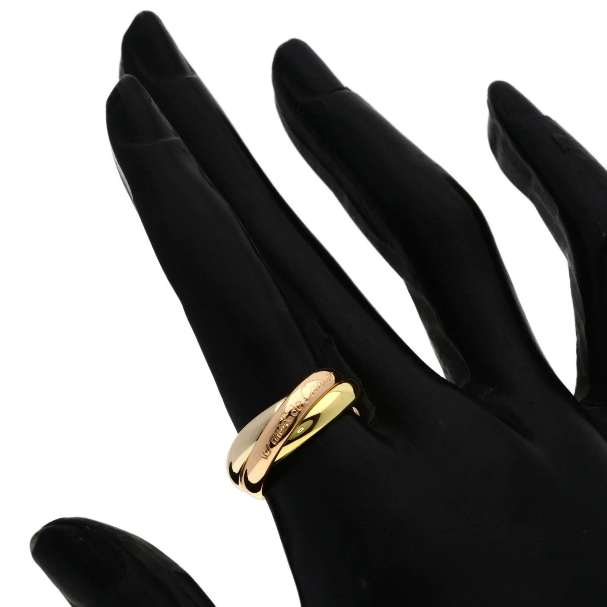 Vendome Louis Cartier Band Ring 18K Tricolor Gold - Image 4