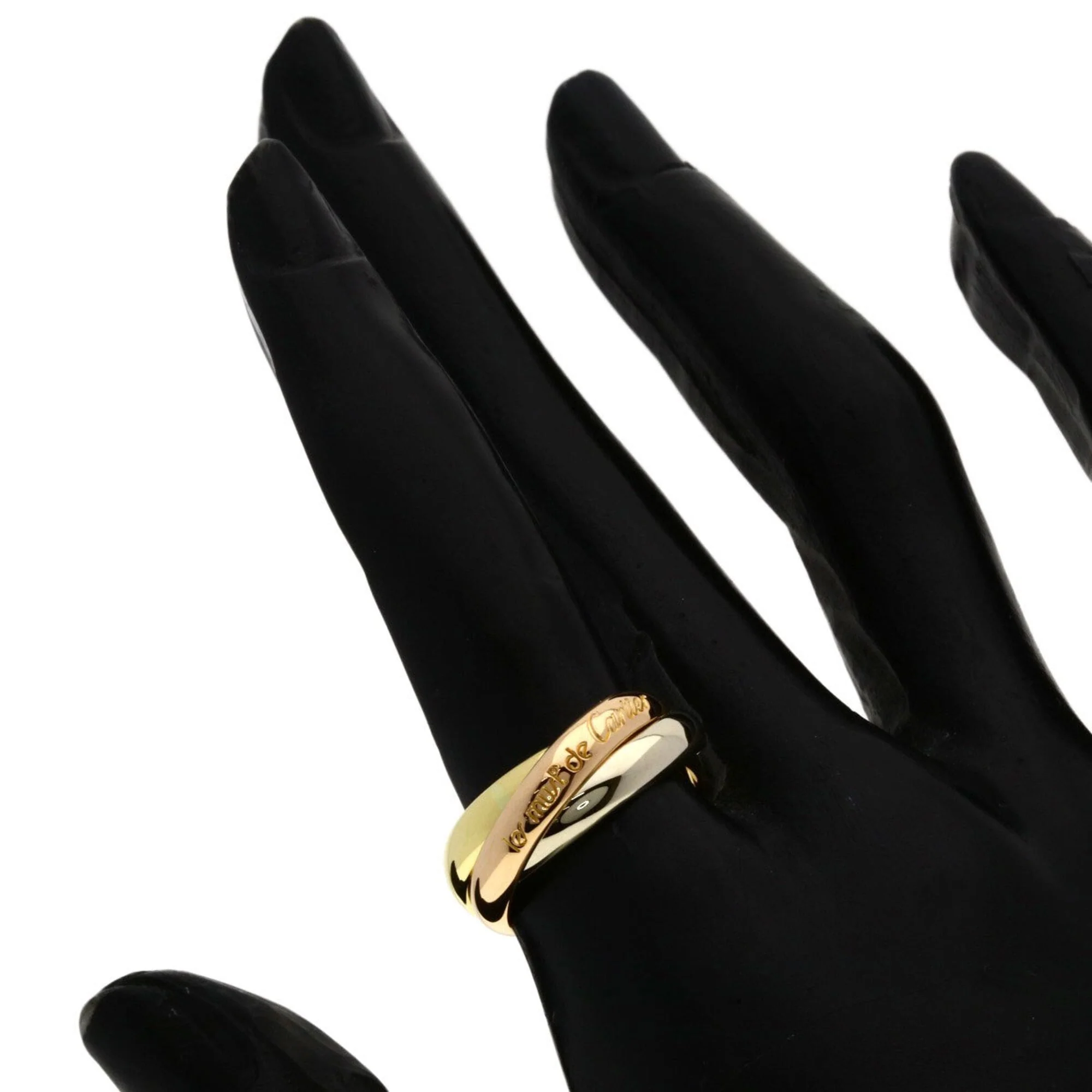 Vendome Louis Cartier Band Ring 18K Tricolor Gold - Image 4
