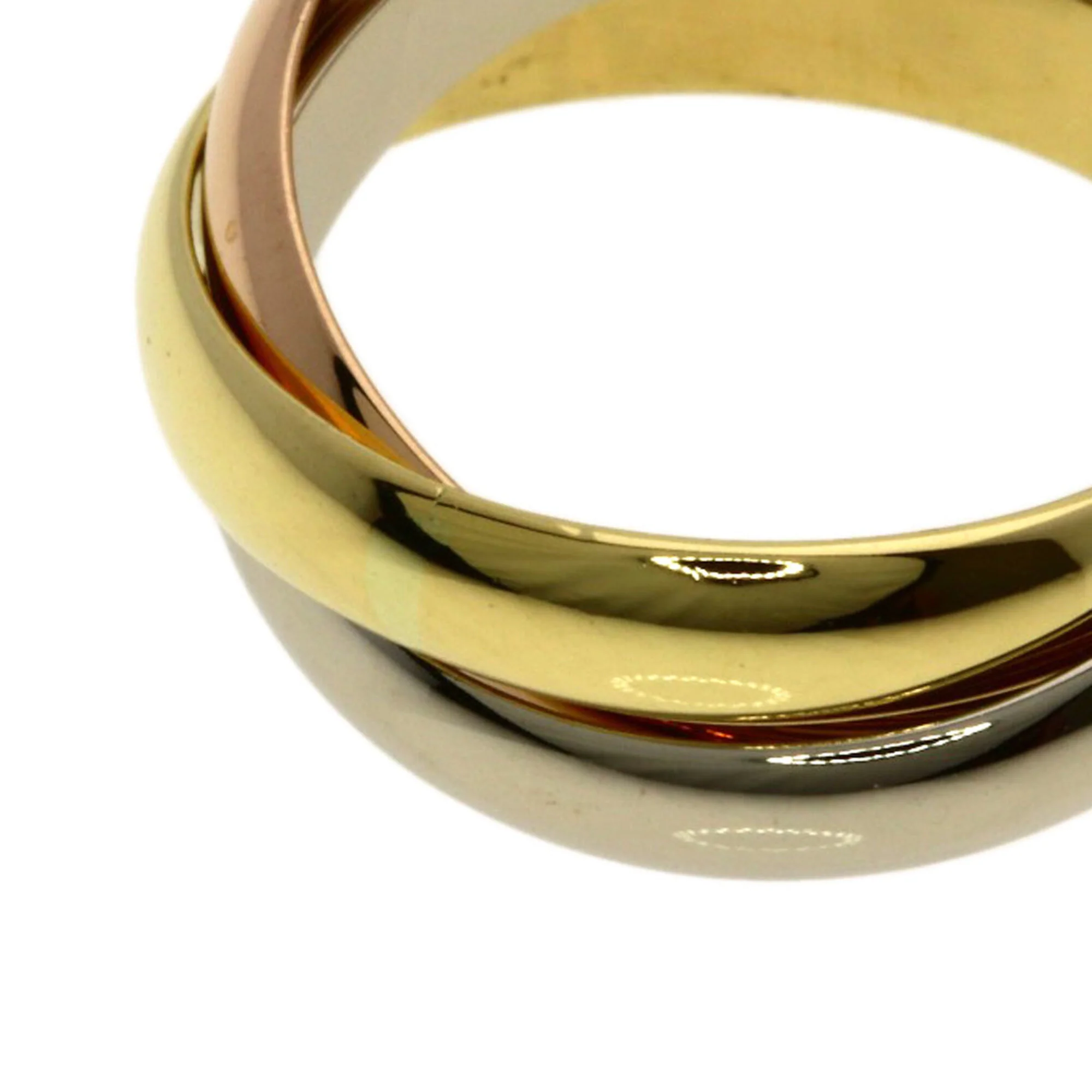 Vendome Louis Cartier Band Ring 18K Tricolor Gold - Image 6