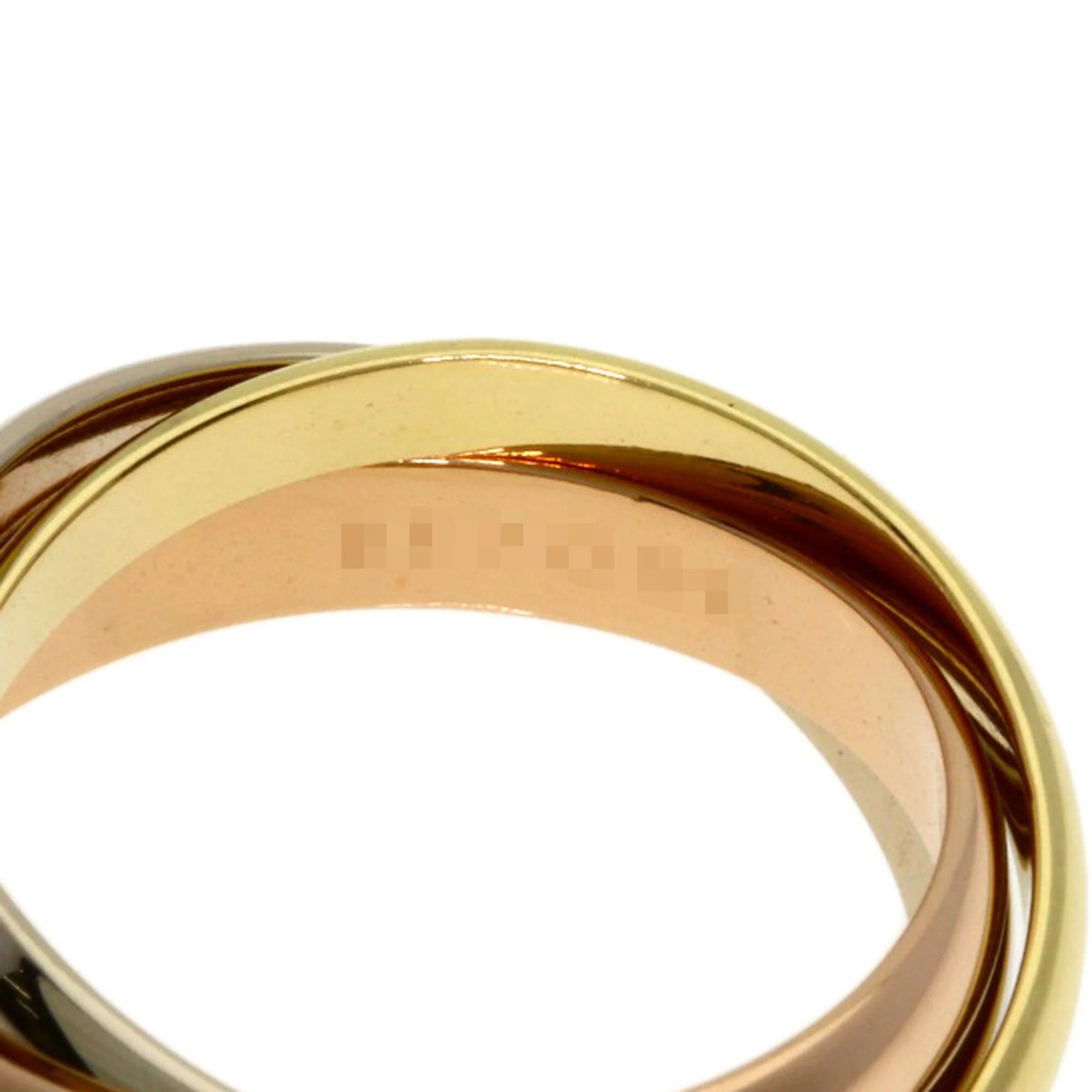 Vendome Louis Cartier Band Ring 18K Tricolor Gold - Image 4