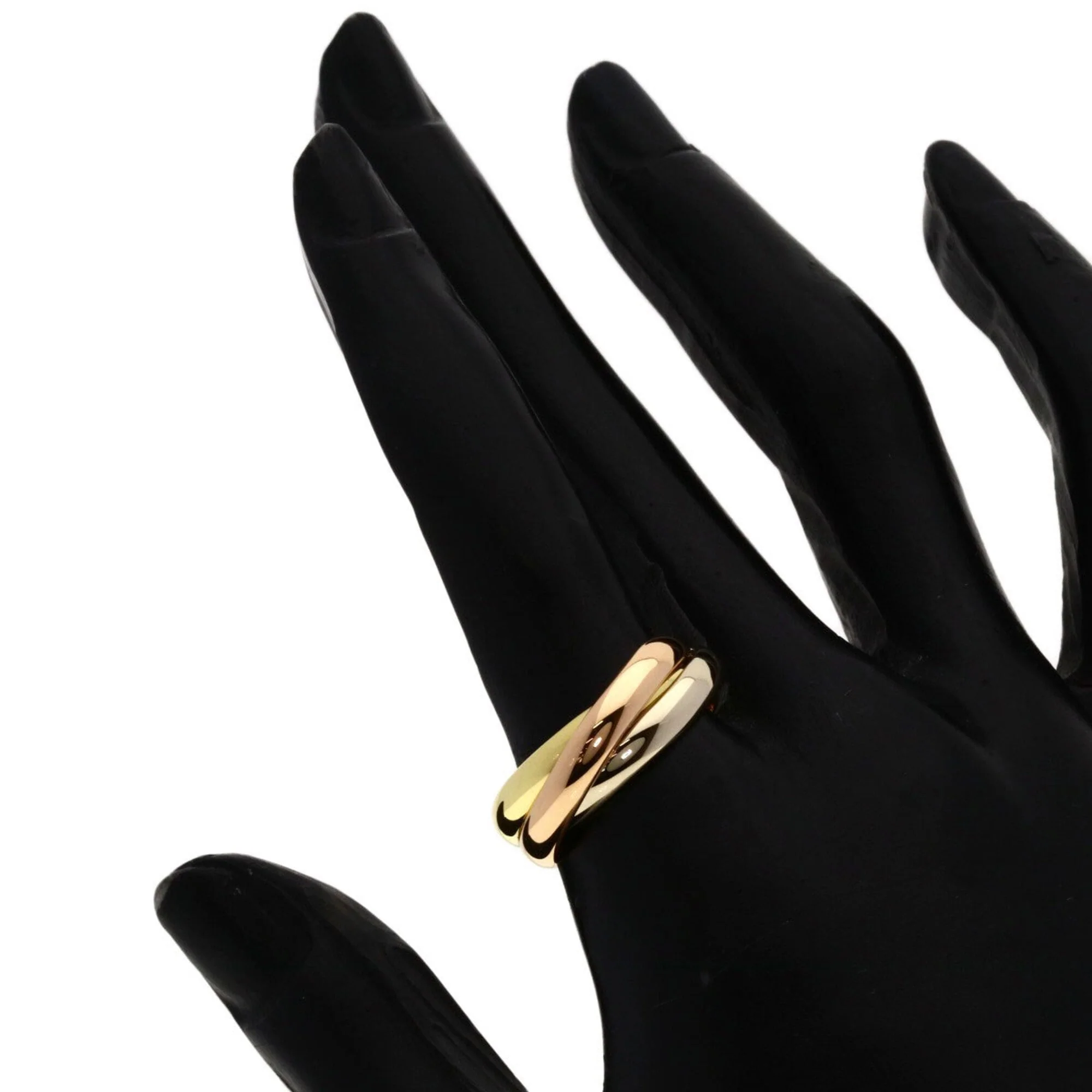 Vendome Louis Cartier Band Ring 18K Tricolor Gold - Image 5