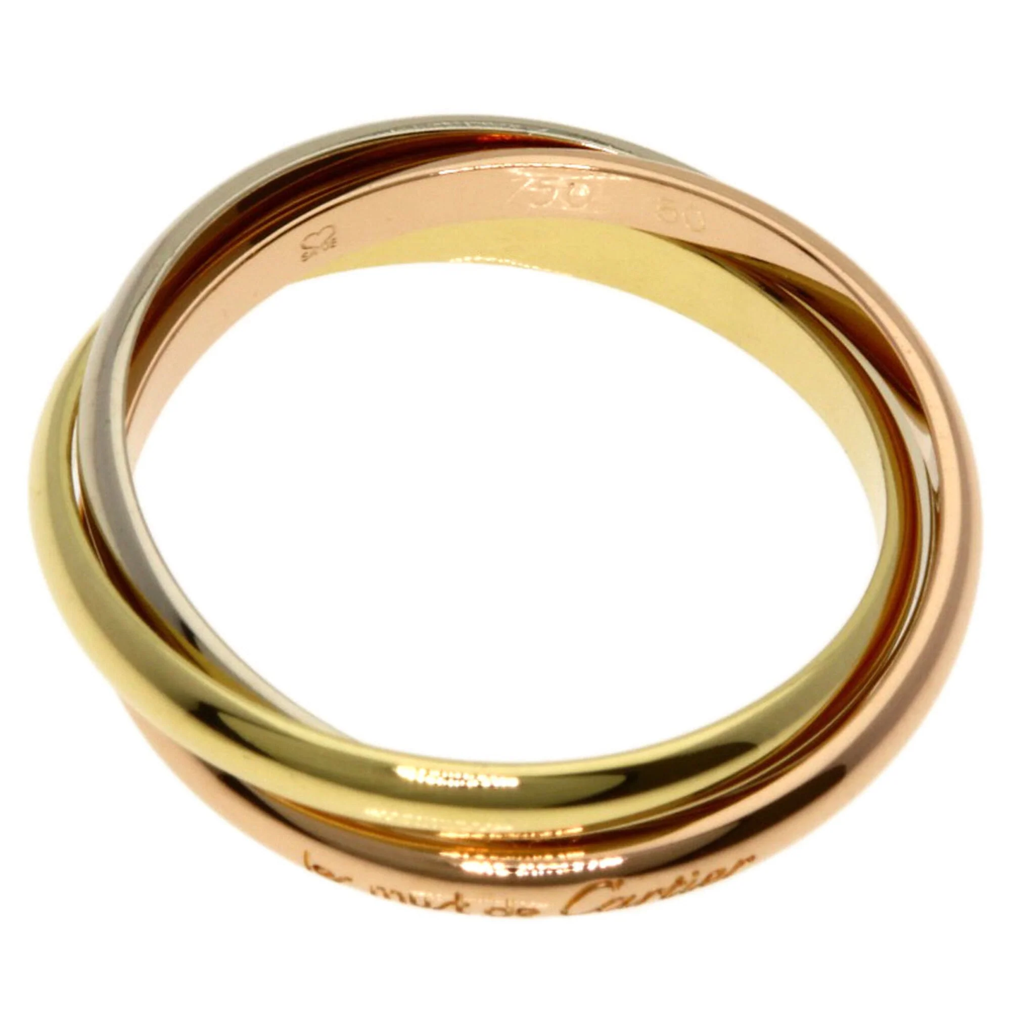 Vendome Louis Cartier Band Ring 18K Tricolor Gold - Image 3
